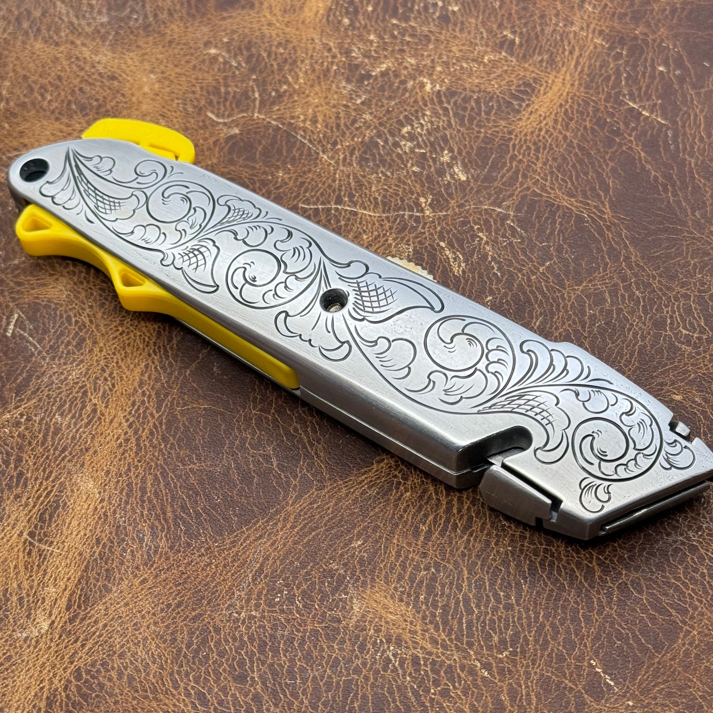 Hand Engraved Stanley (retractable) Utility Knife