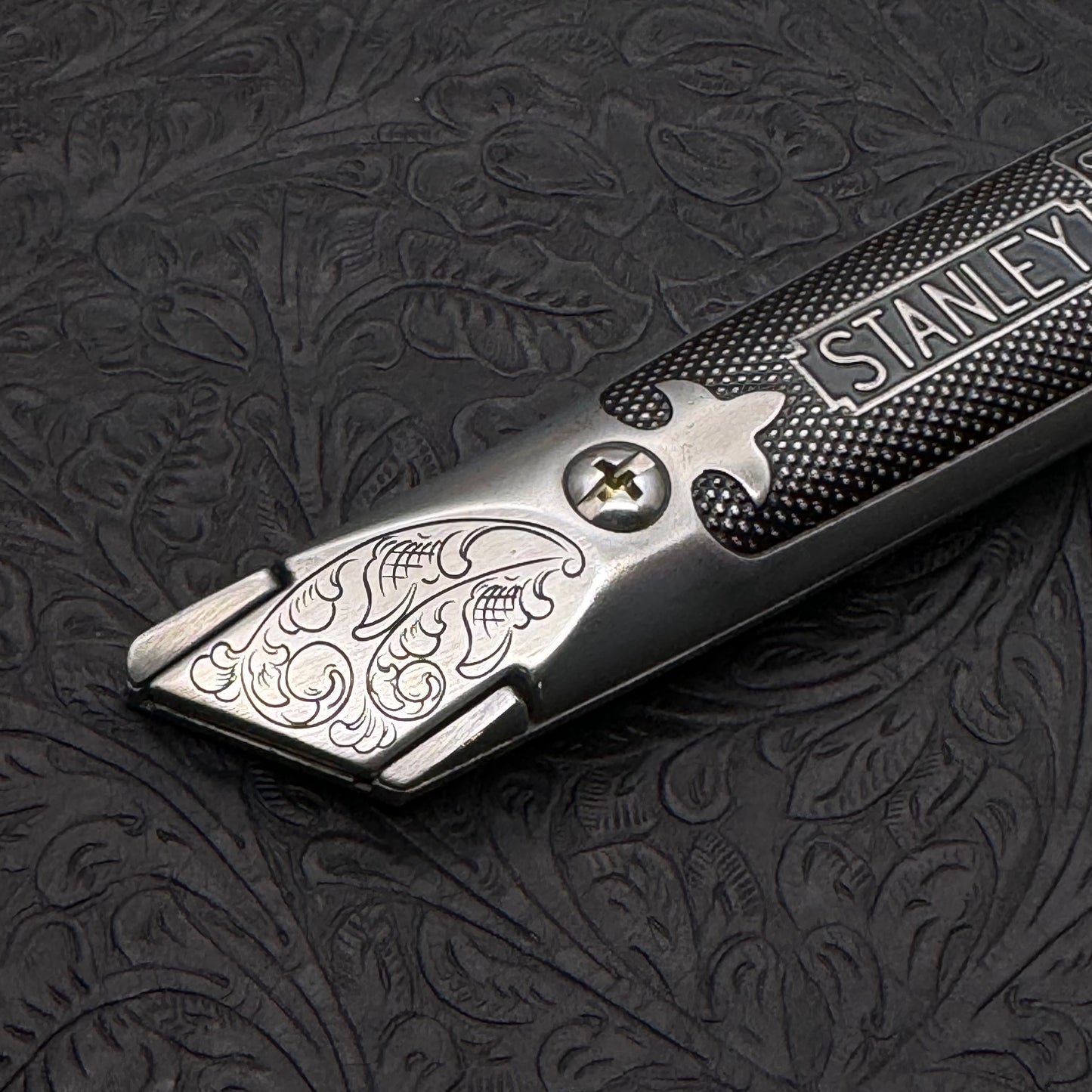 Hand Engraved Stanley (fixed blade) Utility Knife