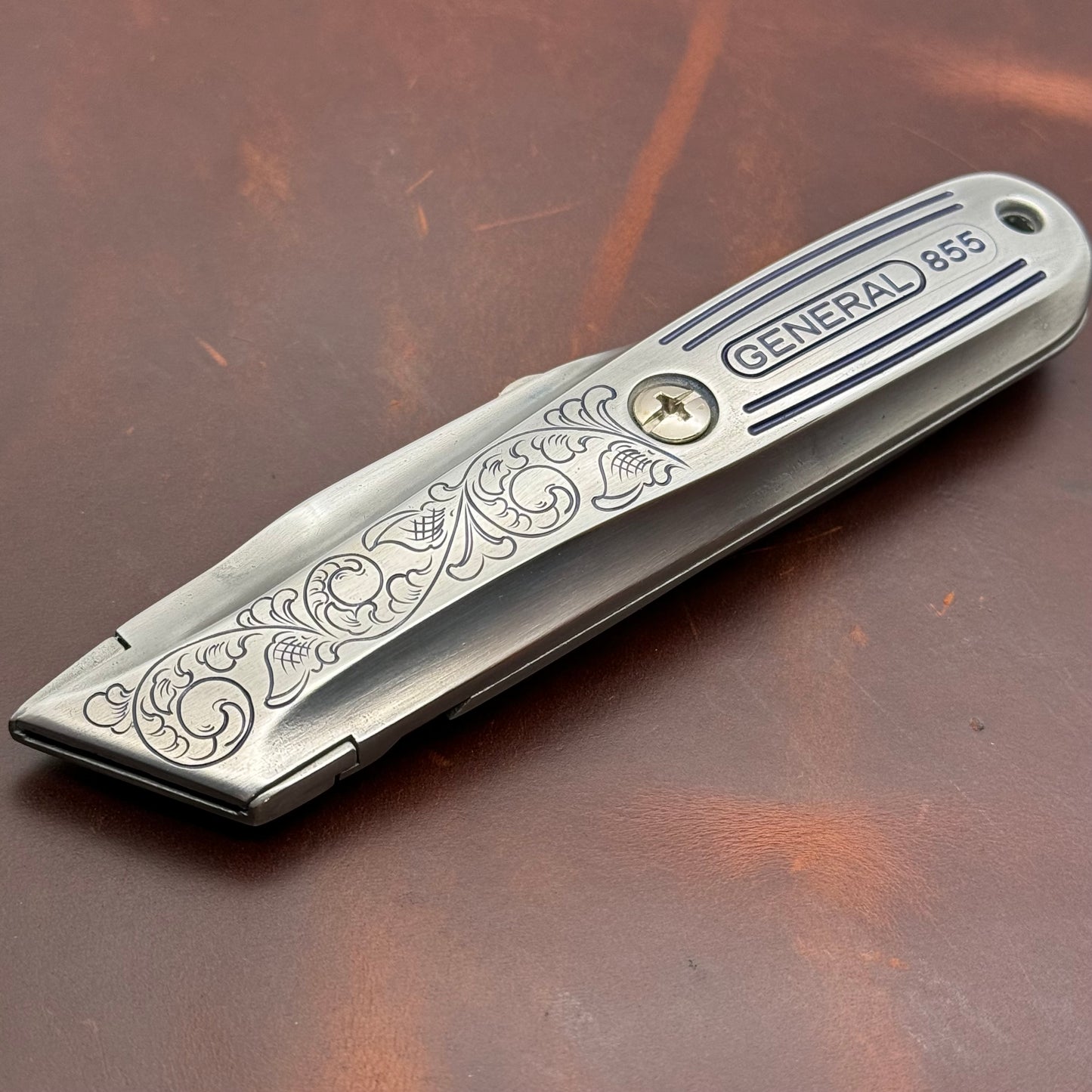 Hand Engraved General (retractable) Utility Knife