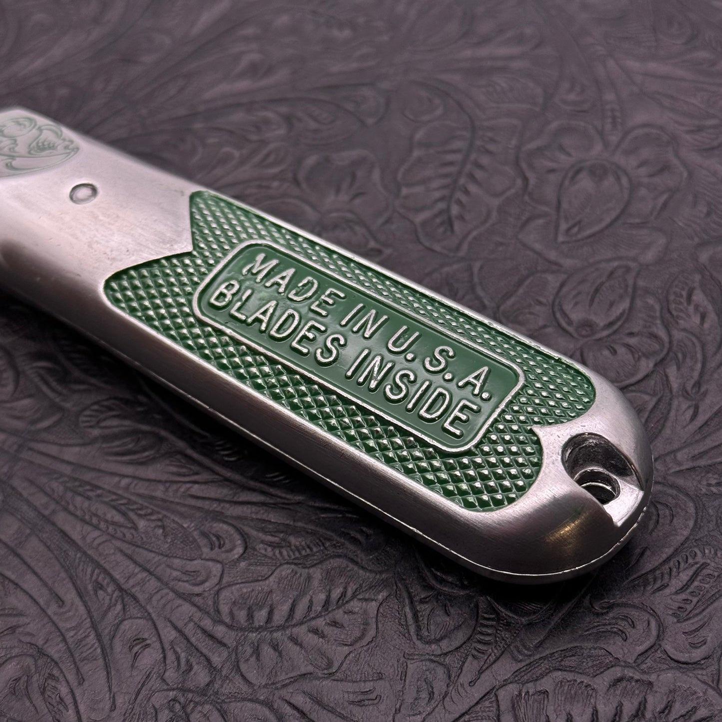 Hand Engraved Crain (fixed blade) Utility Knife