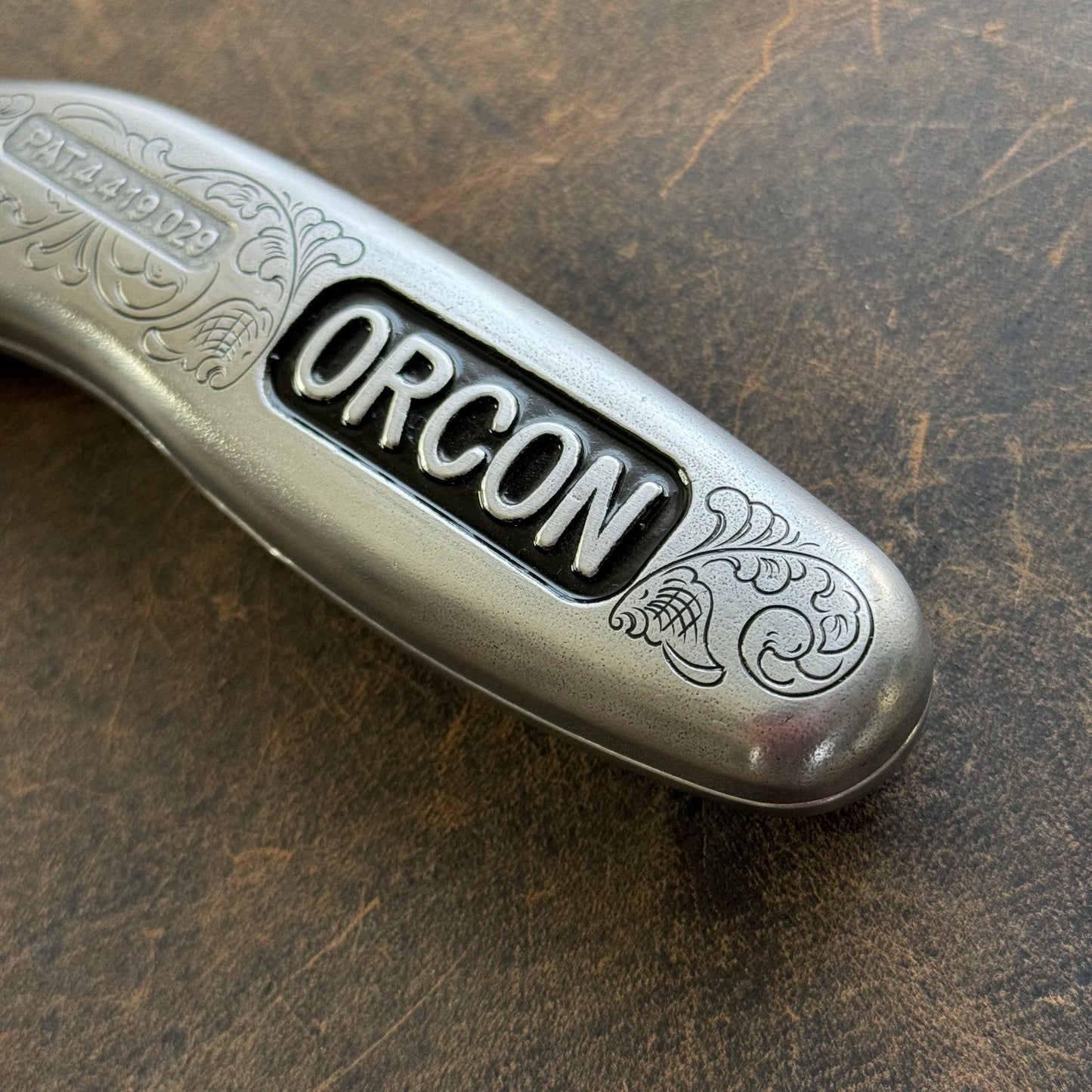 Hand Engraved Orcon Carpet Knife