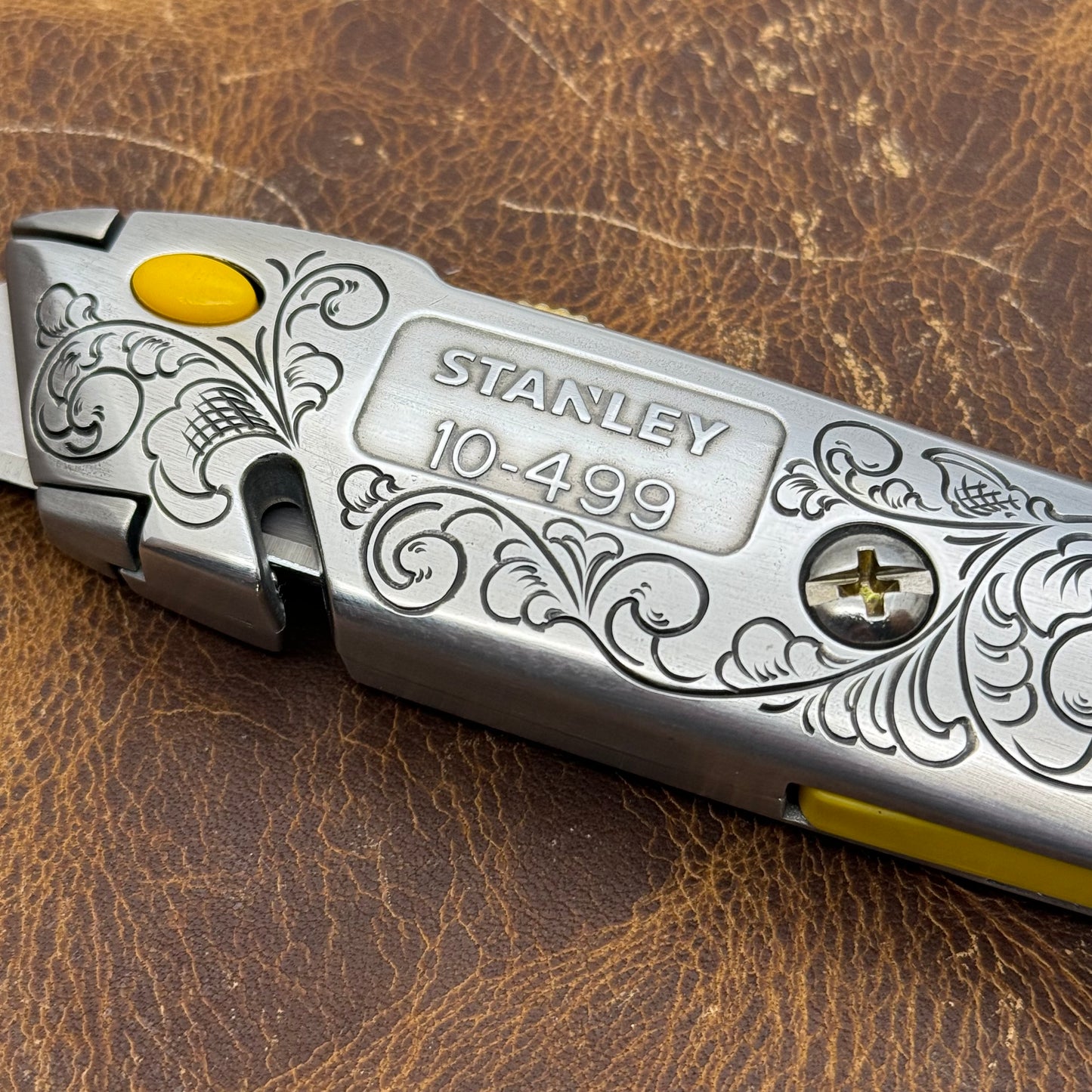 Hand Engraved Stanley (retractable) Utility Knife