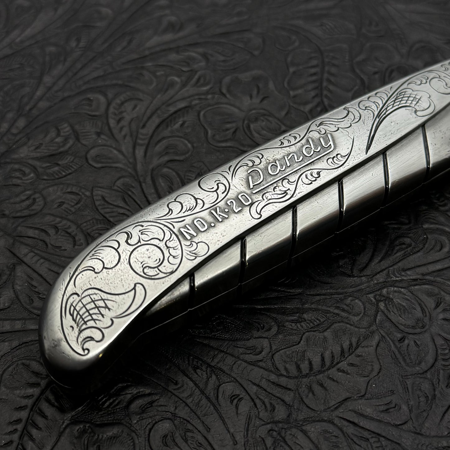 Hand Engraved (fixed blade) Utility Knife
