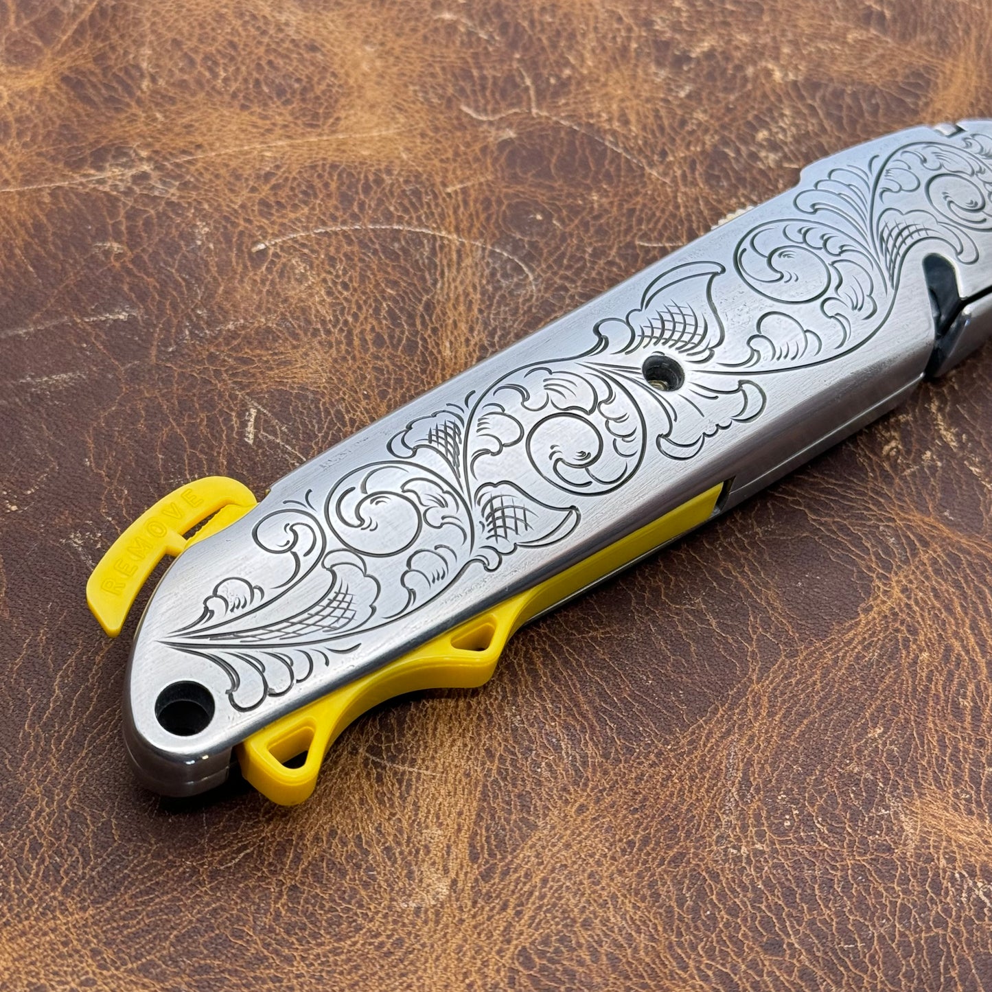 Hand Engraved Stanley (retractable) Utility Knife