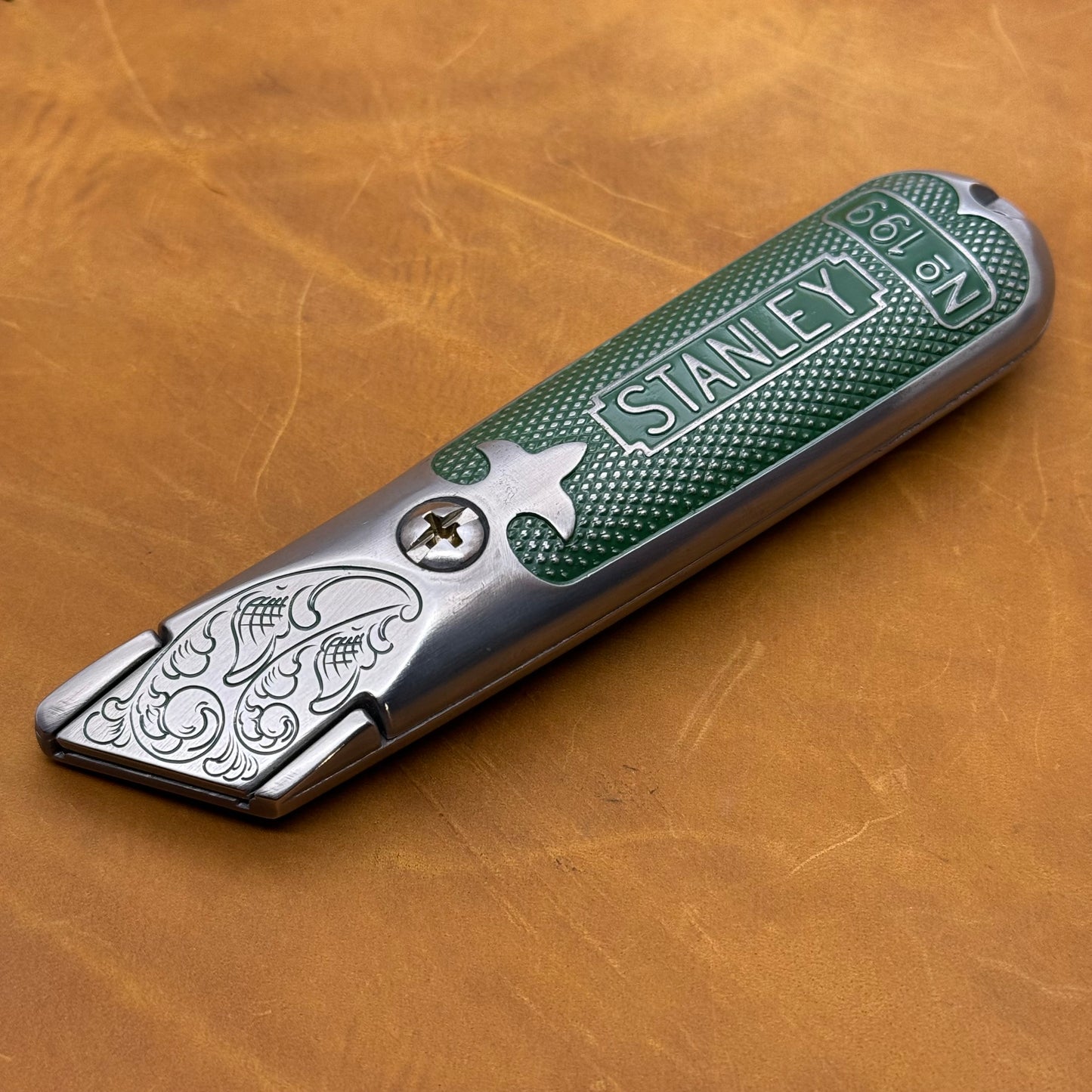 Hand Engraved Stanley (fixed blade) Utility Knife