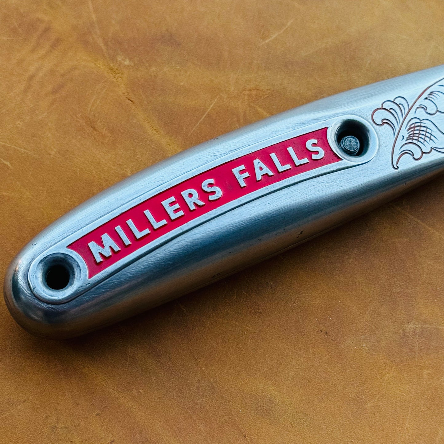 Hand Engraved Millers Falls (fixed blade) Utility Knife