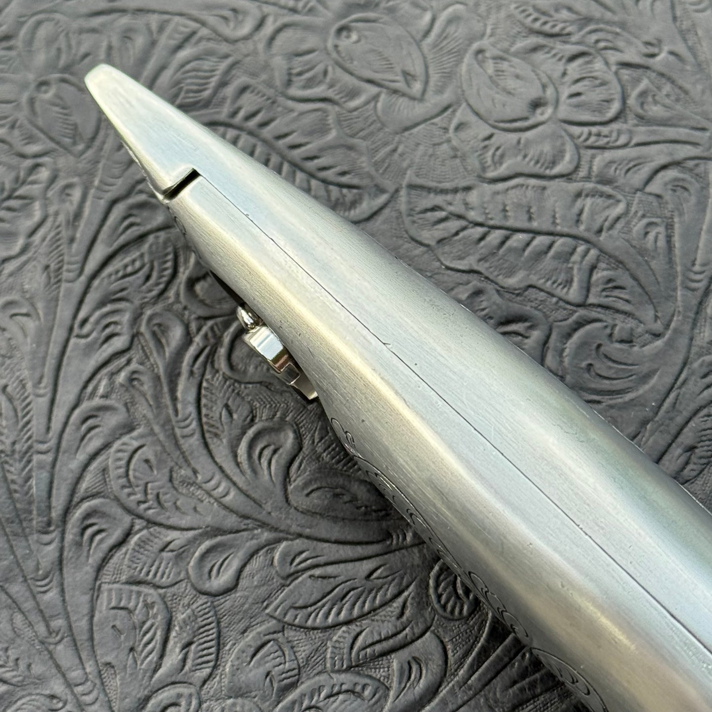 Hand Engraved Crain Hook Handle Utility Knife