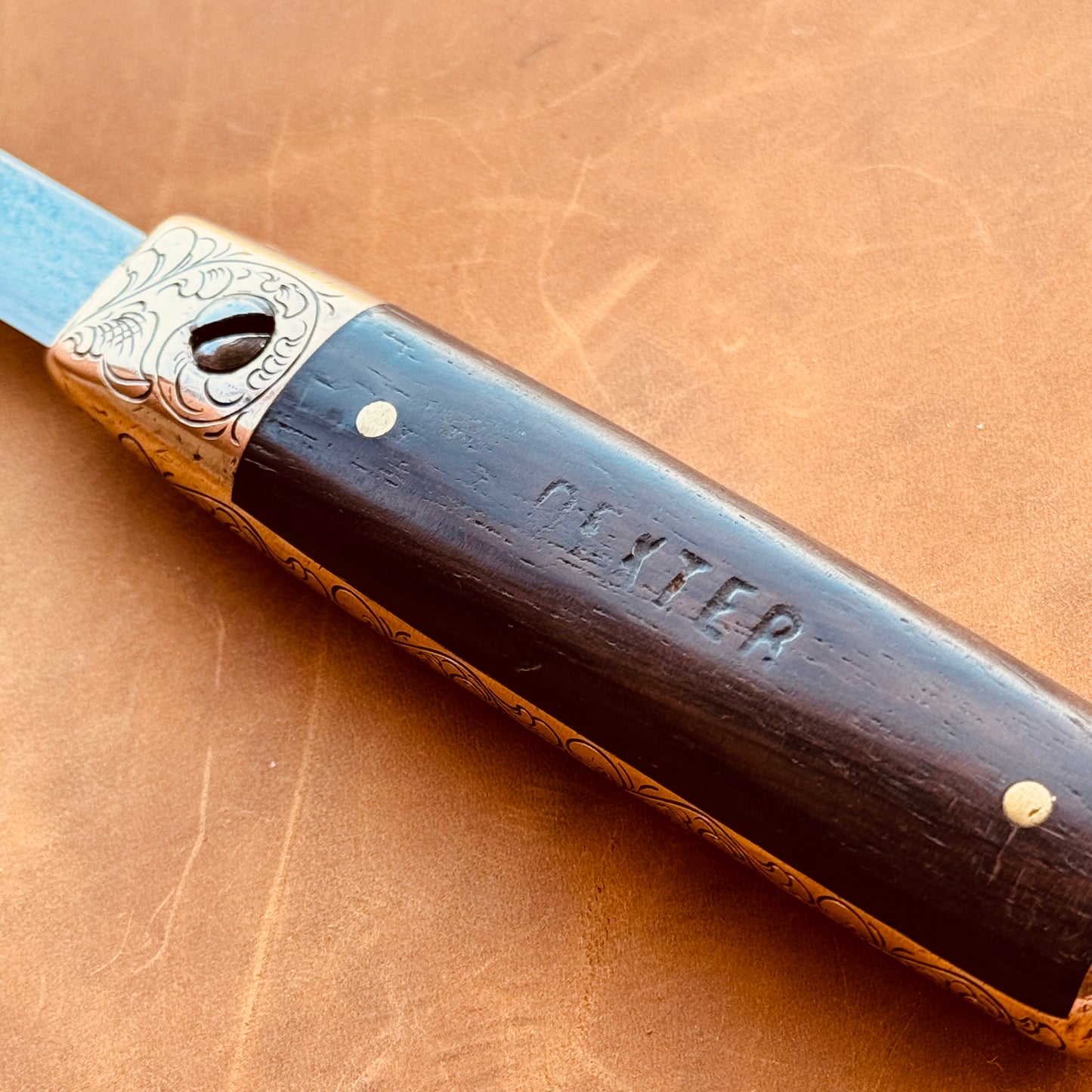 Hand Engraved Dexter Mill Knife