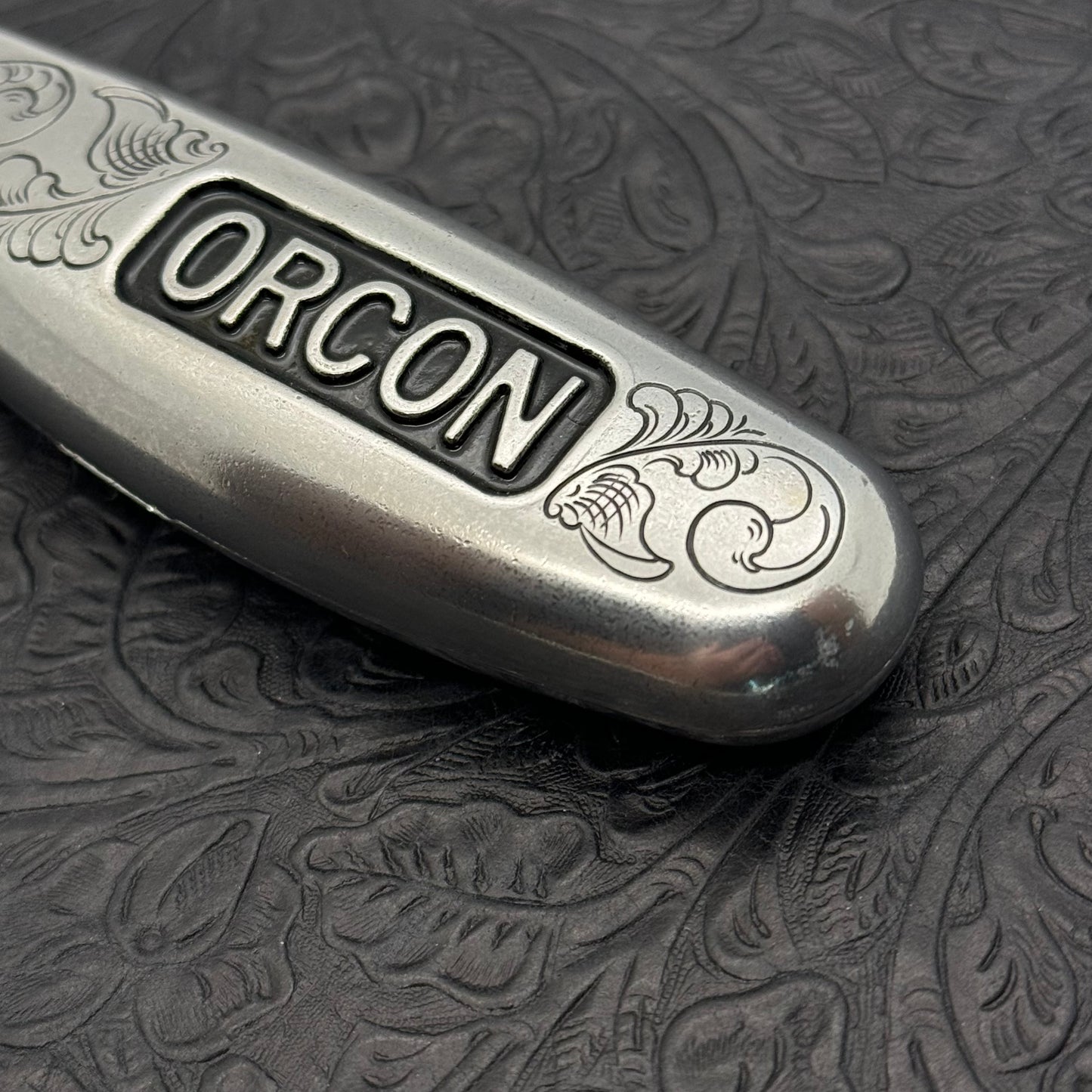 Hand Engraved Orcon (fixed blade) Utility Knife
