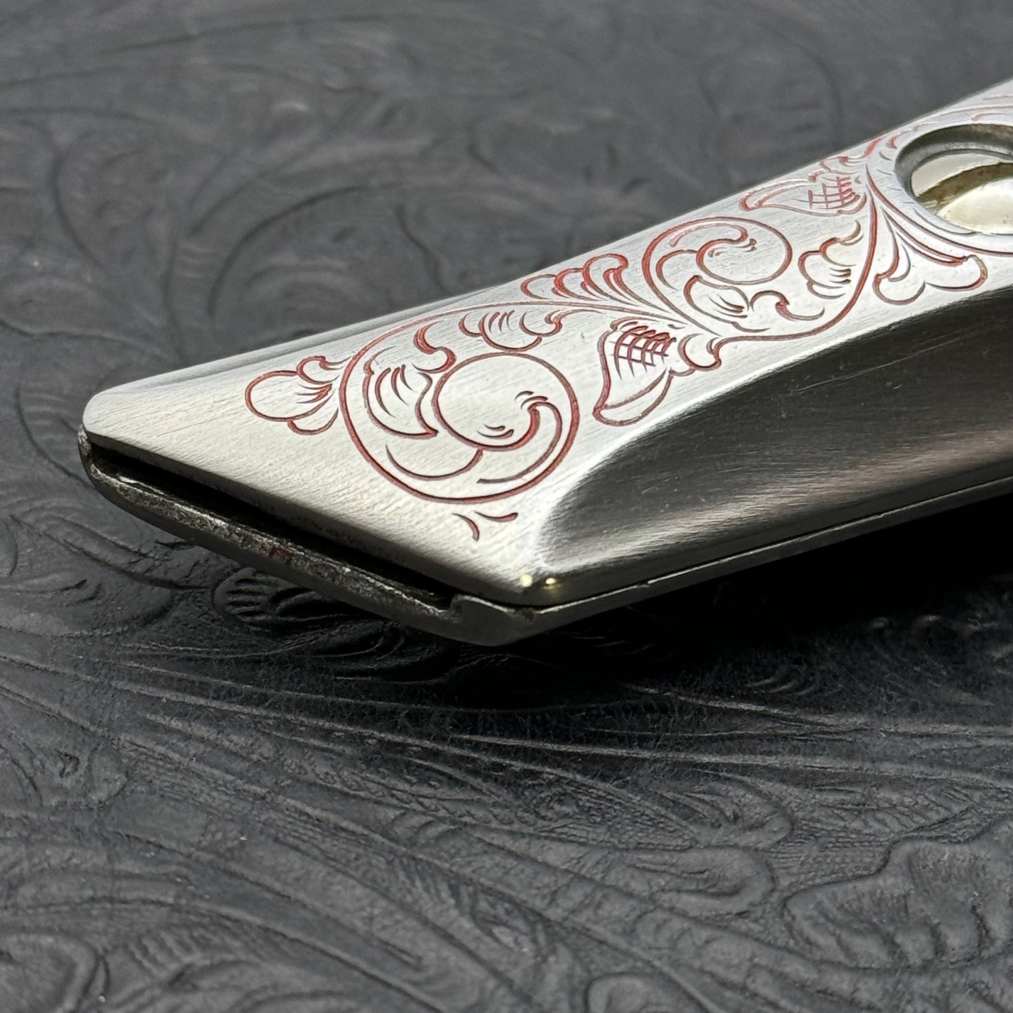 Hand Engraved (fixed blade) Utility Knife
