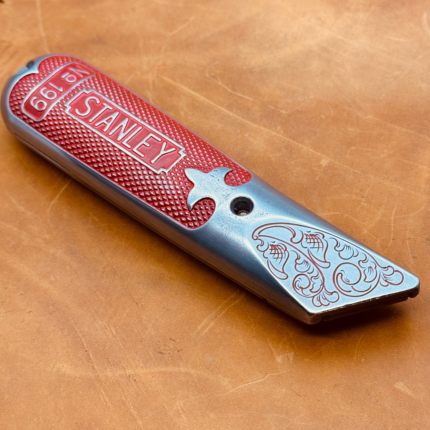 Hand Engraved Stanley (fixed blade) Utility Knife