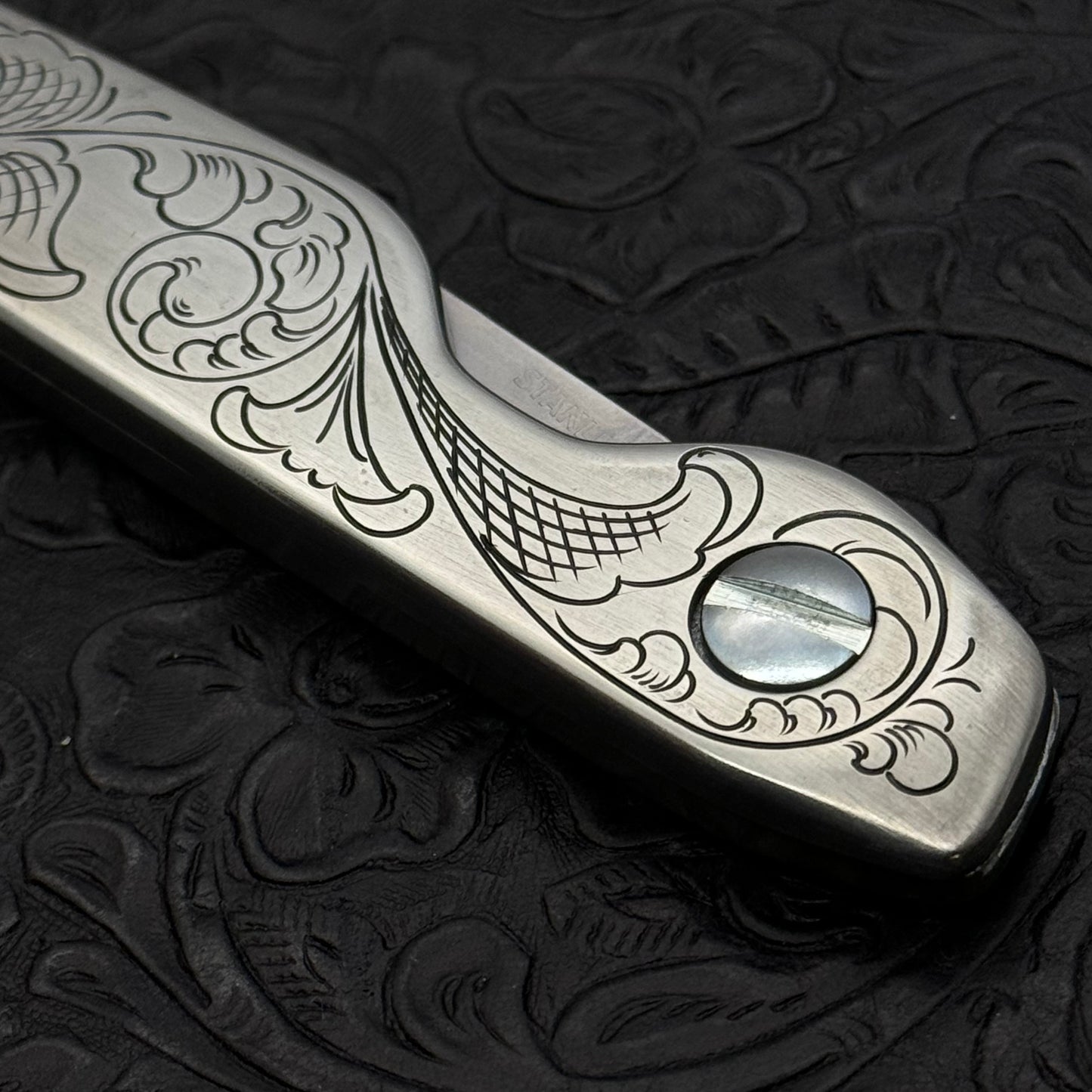 Hand Engraved Stanley 10-598 (folding blade) Utility Knife