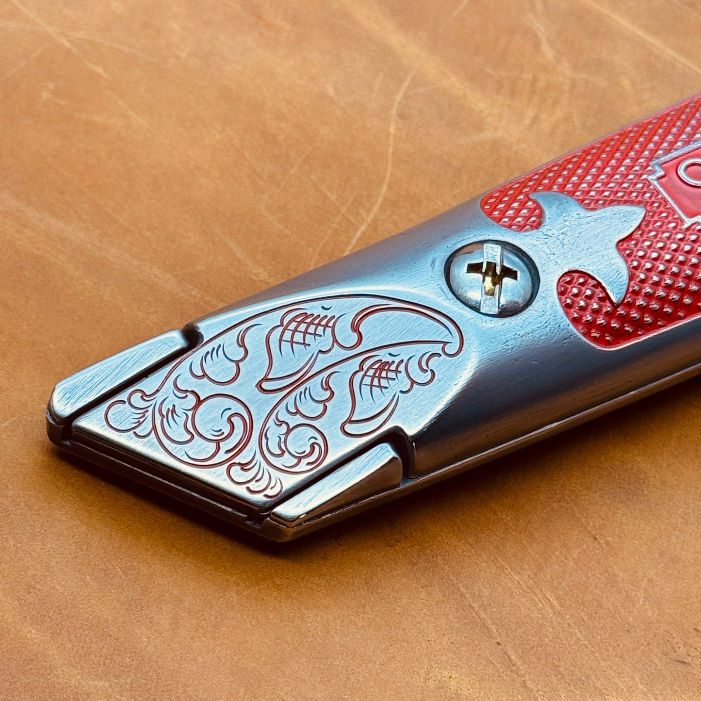 Hand Engraved Stanley (fixed blade) Utility Knife