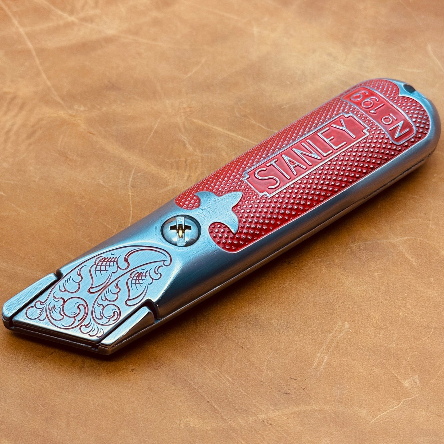 Hand Engraved Stanley (fixed blade) Utility Knife