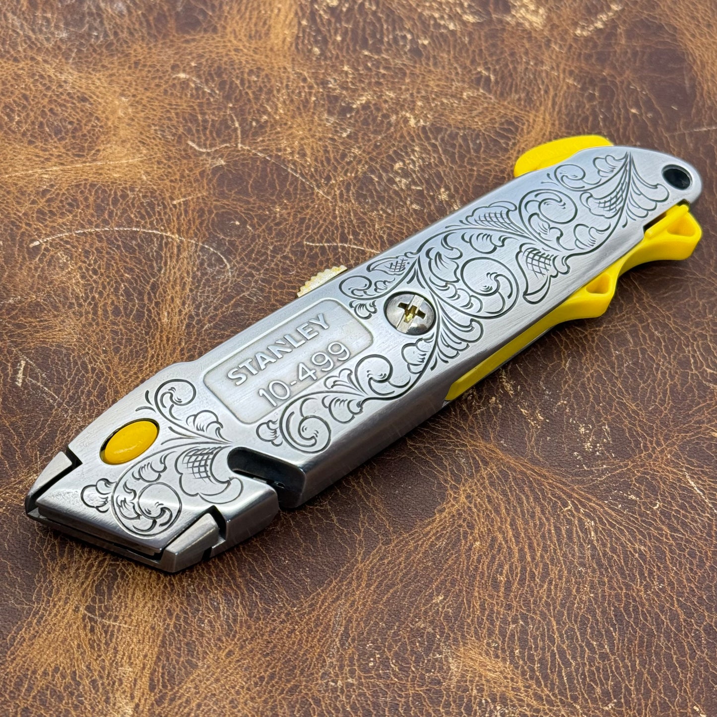 Hand Engraved Stanley (retractable) Utility Knife