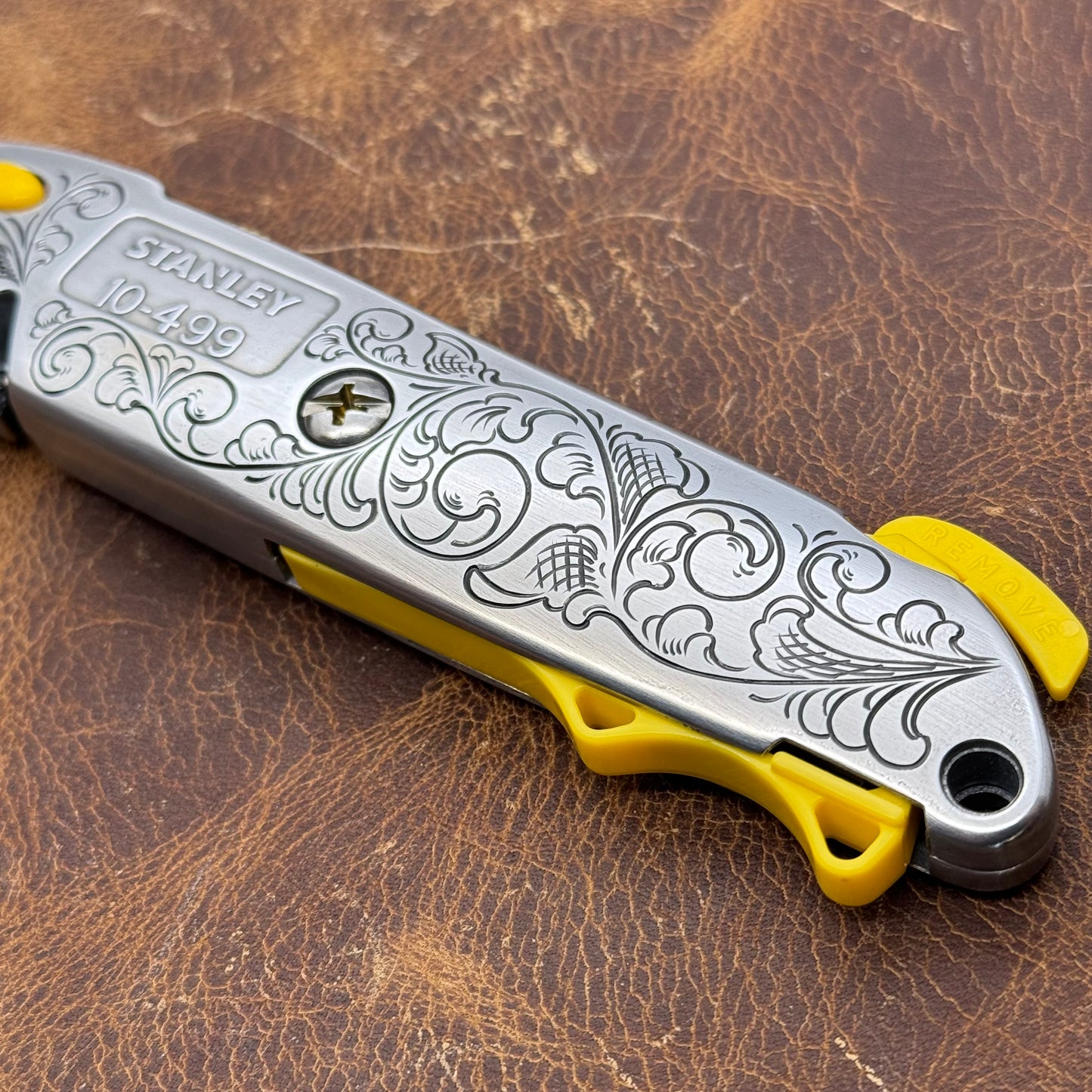 Hand Engraved Stanley (retractable) Utility Knife