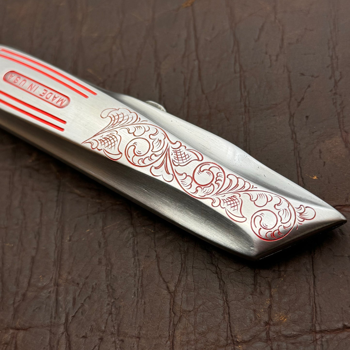 Hand Engraved Snap-On (retractable) Utility Knife