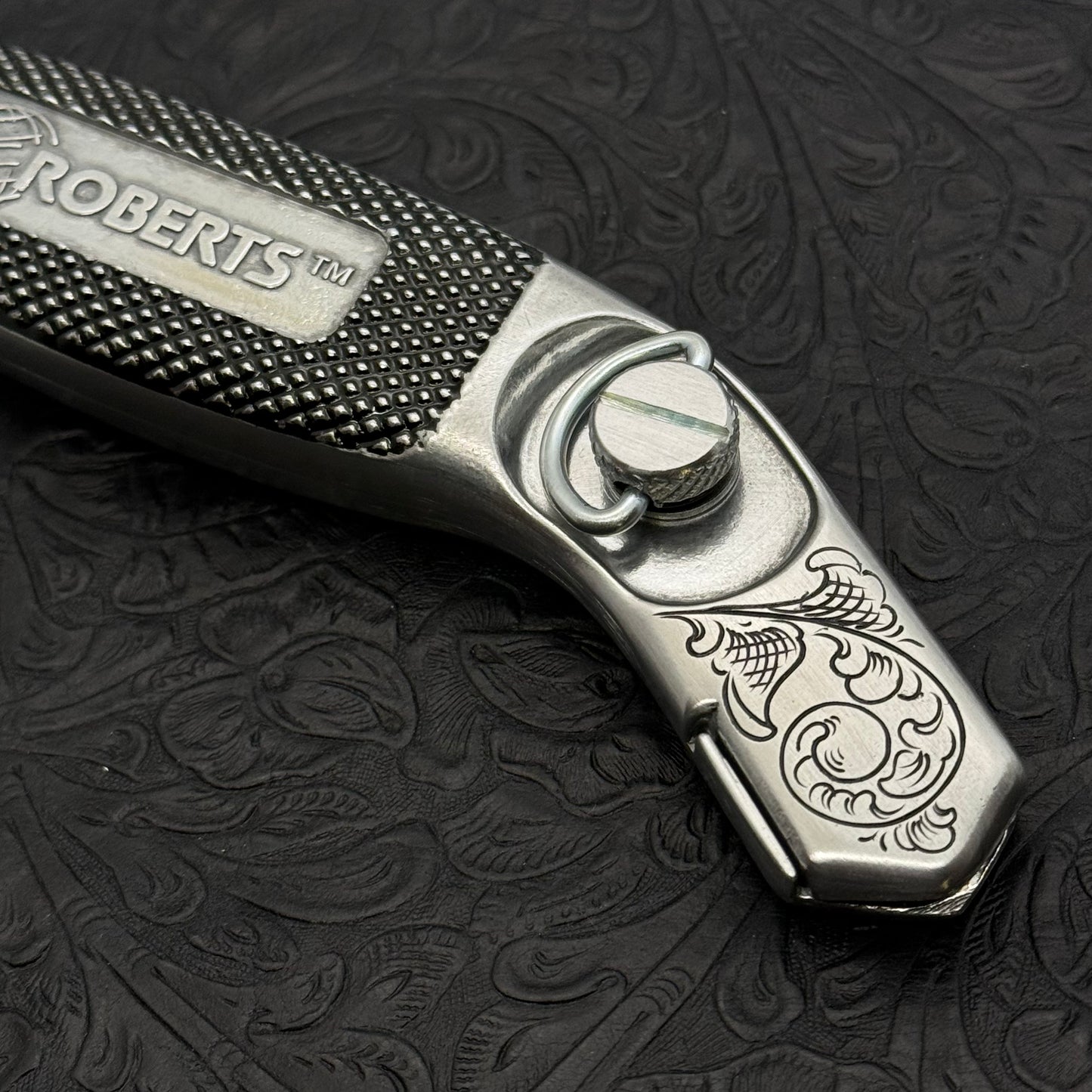 Hand Engraved Roberts Carpet Knife