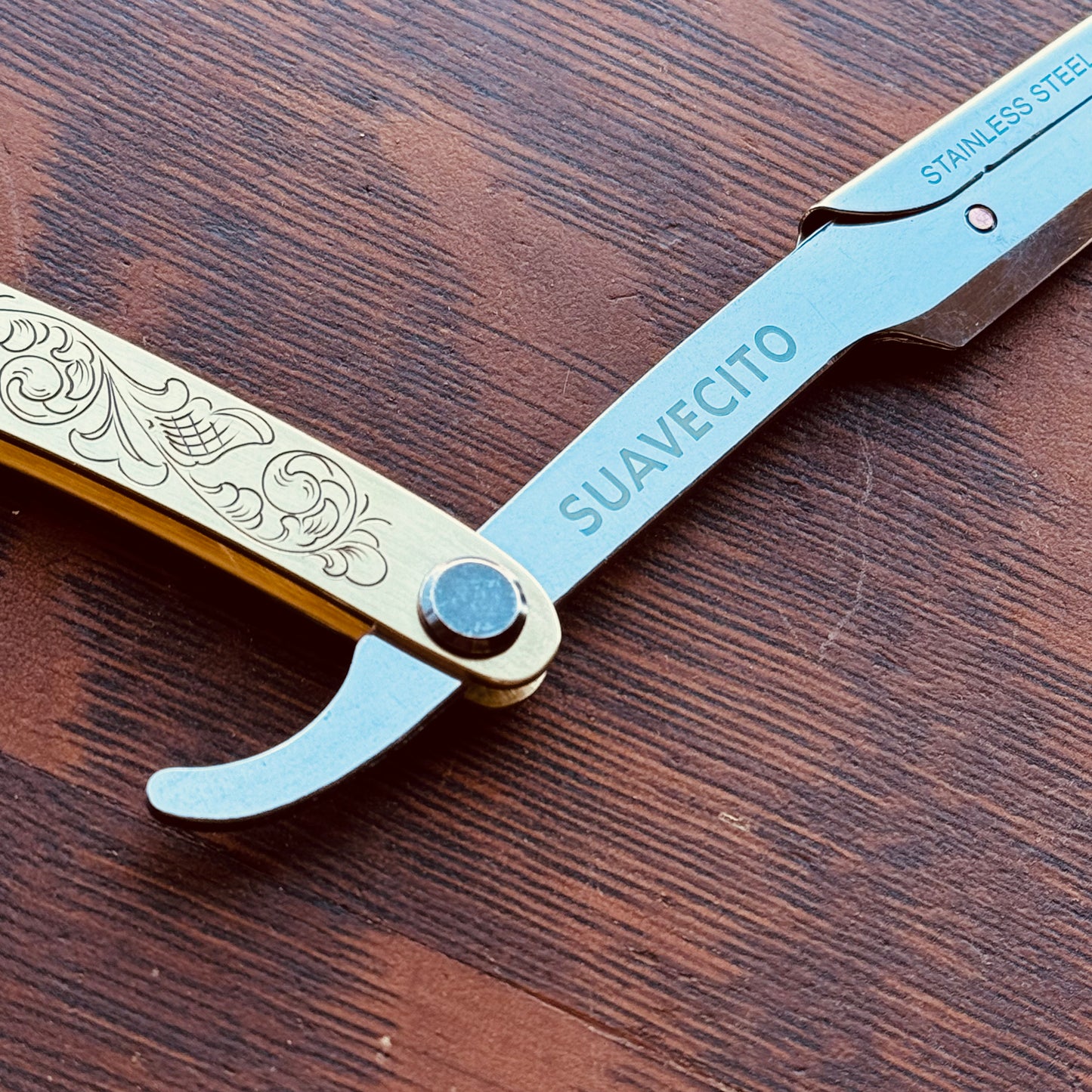 Hand Engraved Shavette Straight Razor