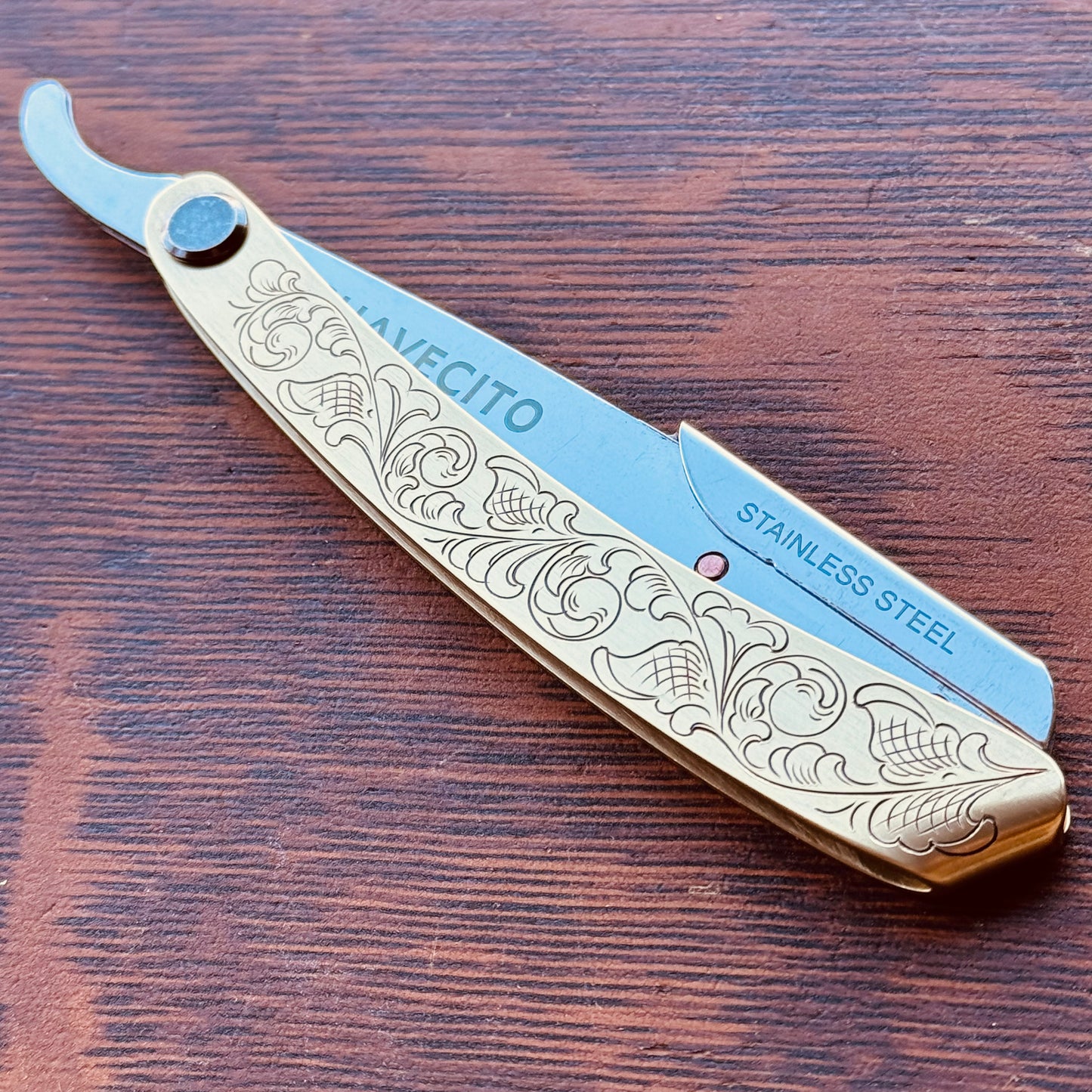 Hand Engraved Shavette Straight Razor