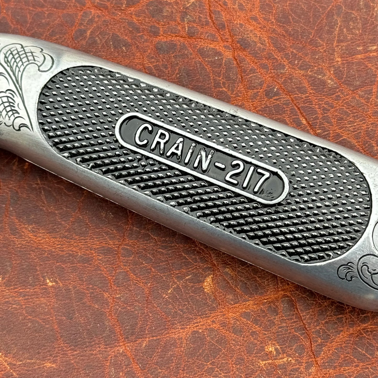 Hand Engraved Crain Carpet Knife
