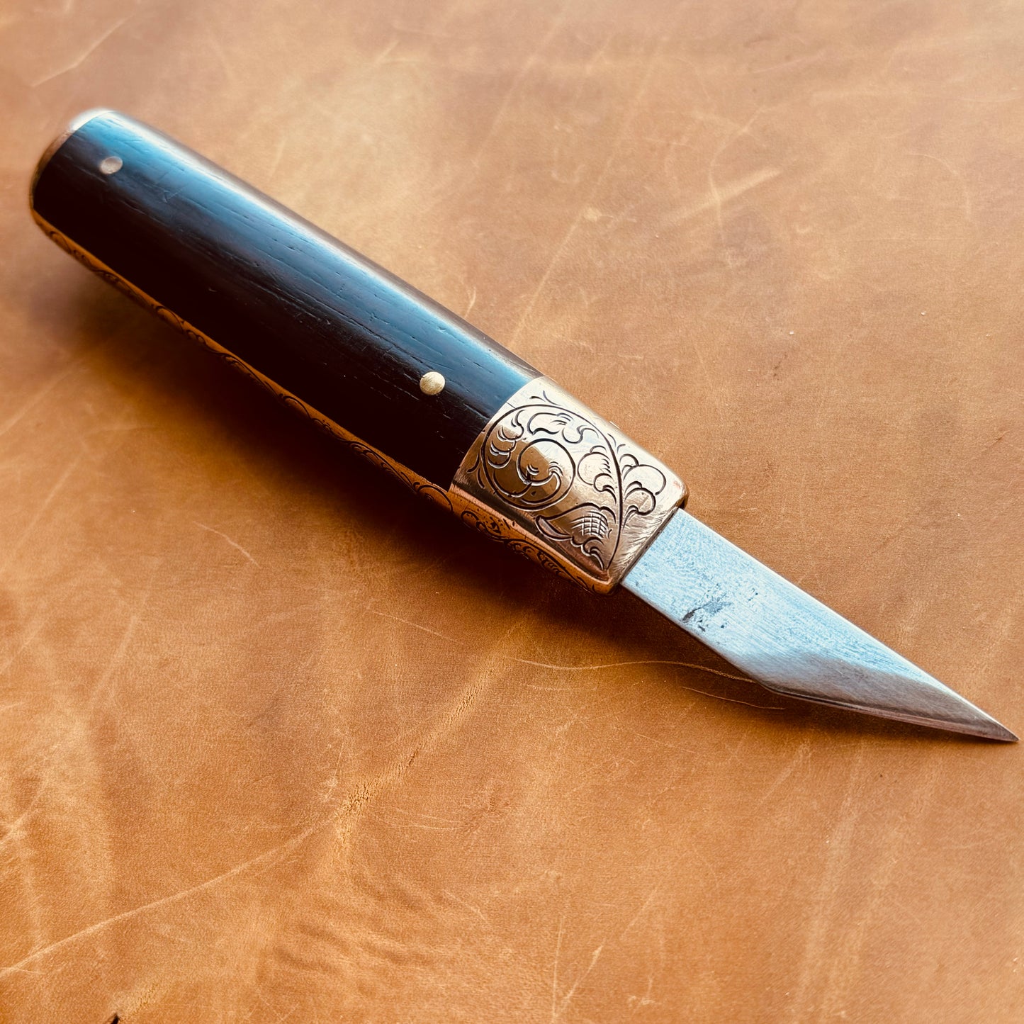 Hand Engraved Dexter Mill Knife