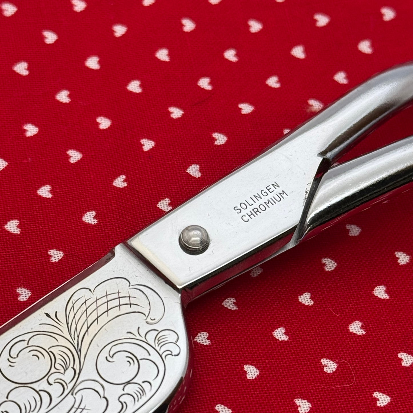 Hand Engraved Gingher Pelican Scissors
