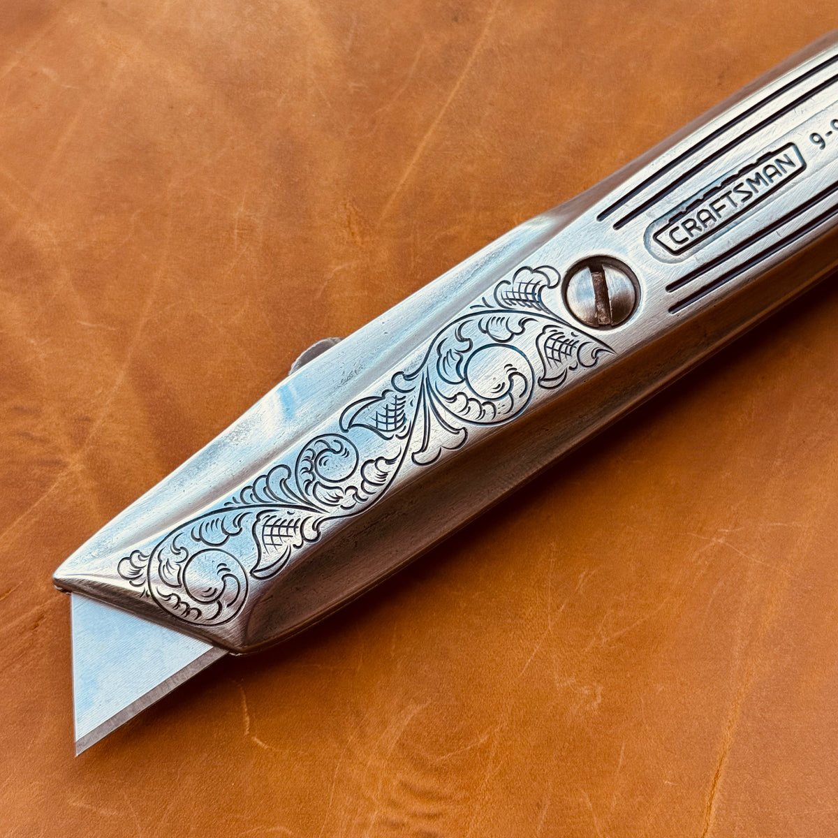 Hand Engraved Craftsman (retractable) Utility Knife