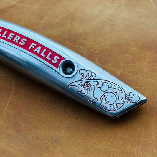 Hand Engraved Millers Falls (fixed blade) Utility Knife