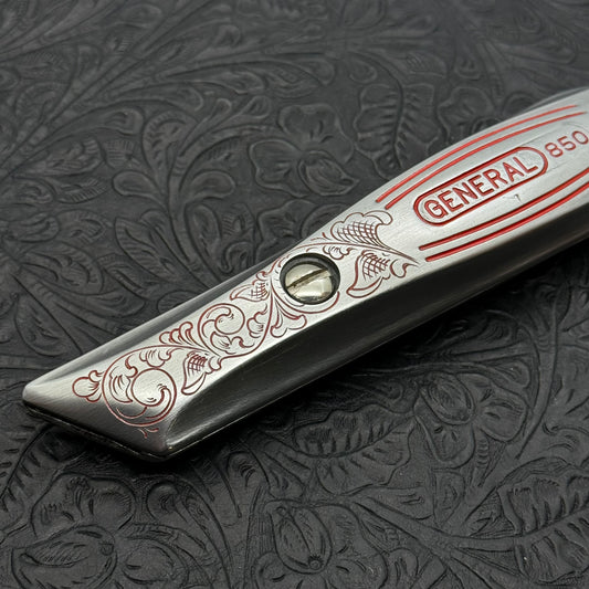 Hand Engraved (fixed blade) Utility Knife