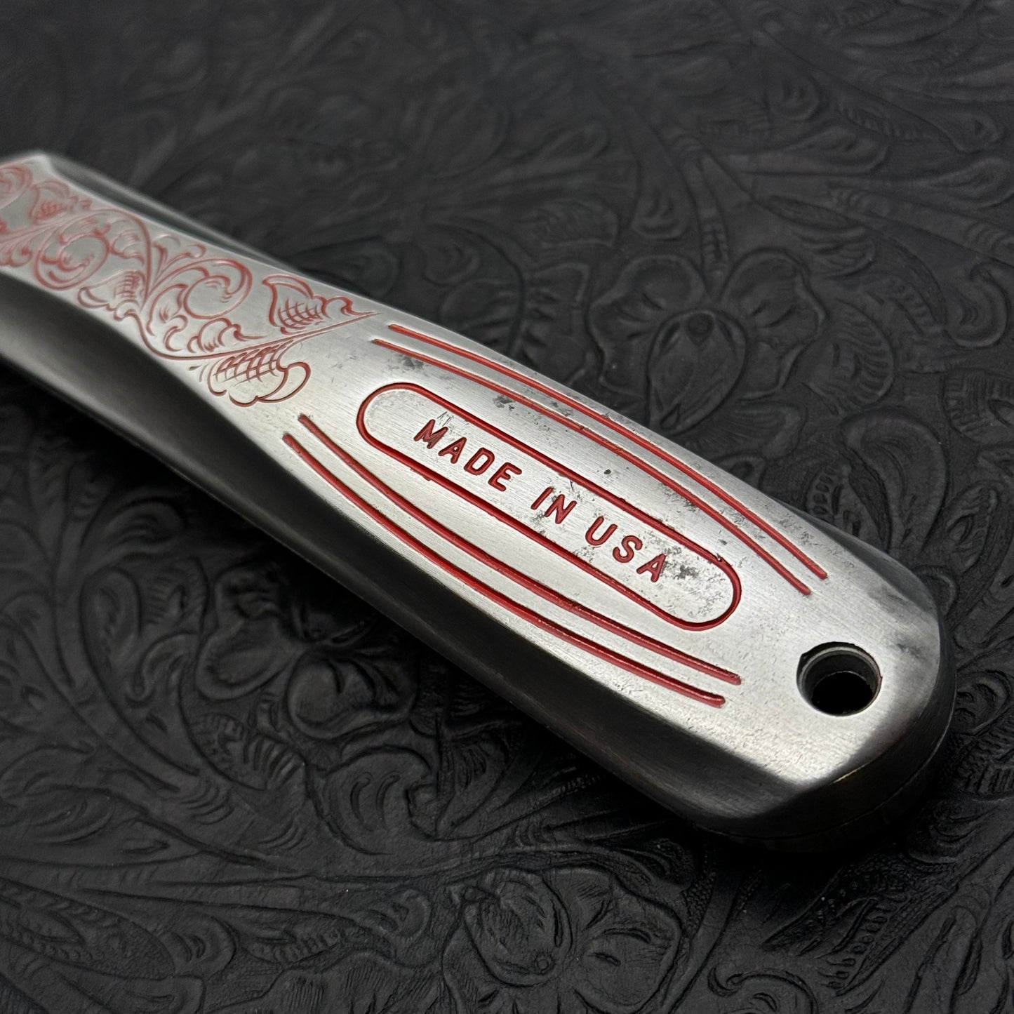Hand Engraved (fixed blade) Utility Knife