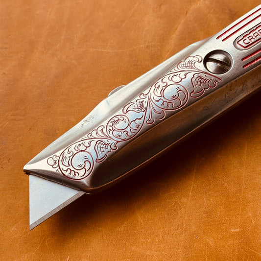 Hand Engraved Craftsman (retractable) Utility Knife