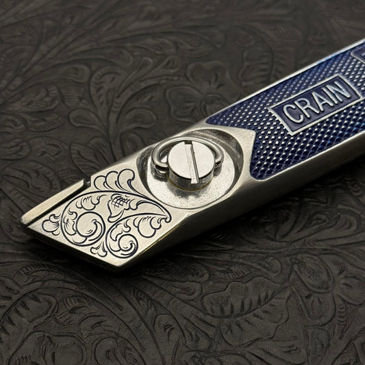 Hand Engraved Crain (fixed blade) Utility Knife