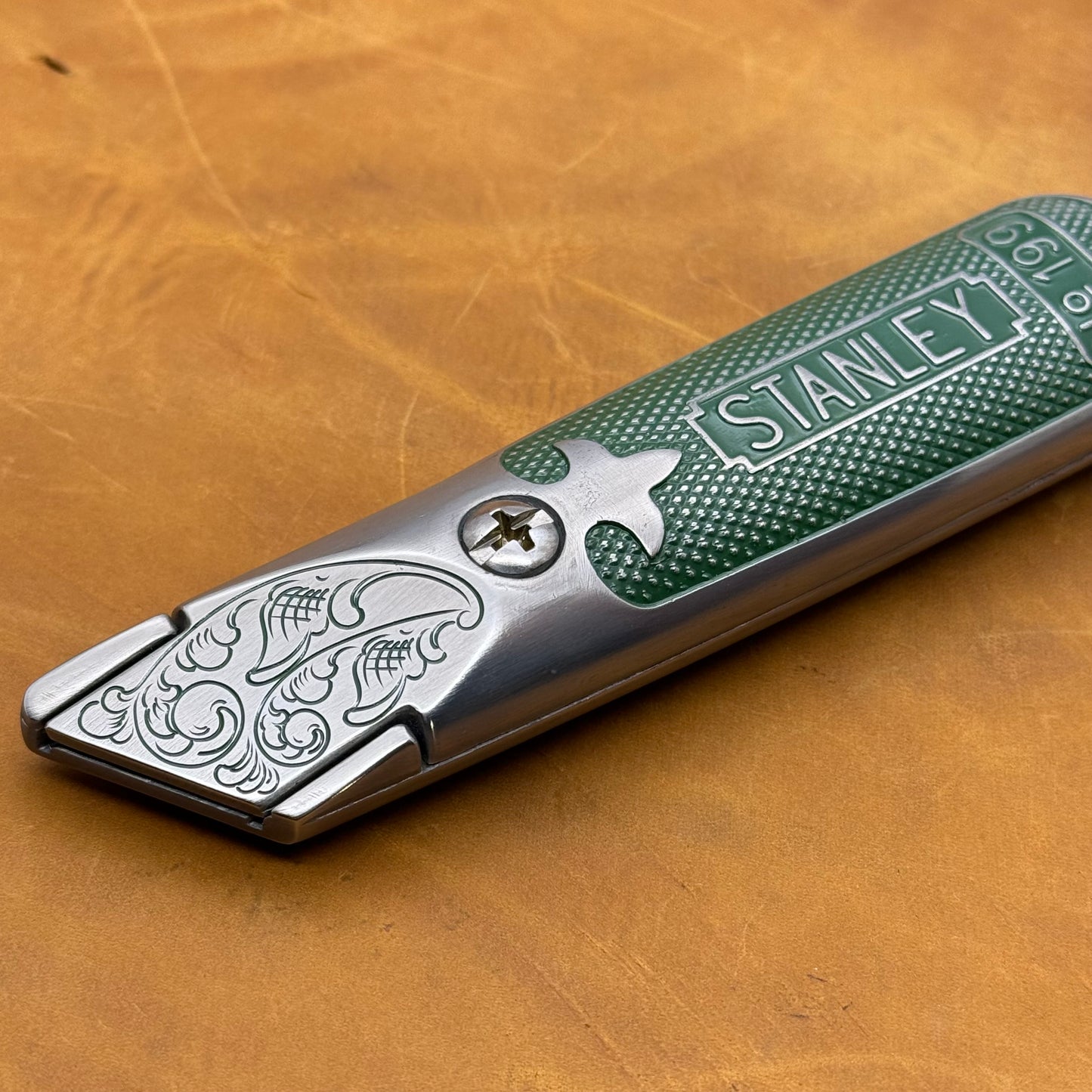 Hand Engraved Stanley (fixed blade) Utility Knife