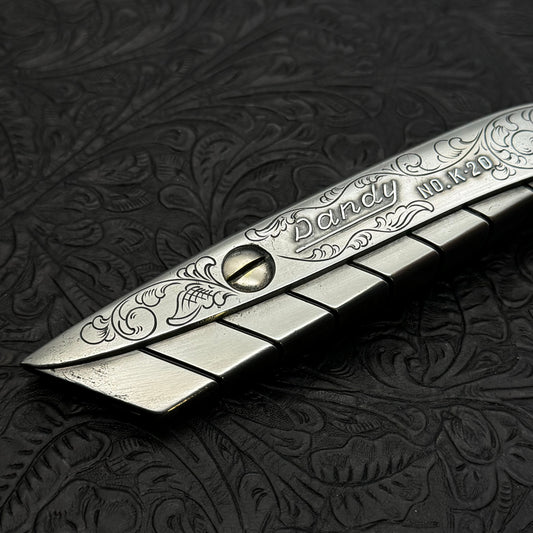 Hand Engraved (fixed blade) Utility Knife