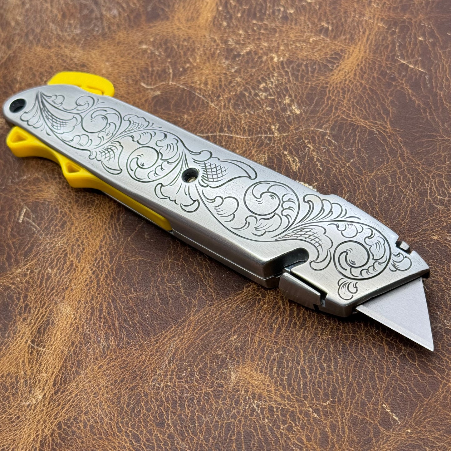 Hand Engraved Stanley (retractable) Utility Knife