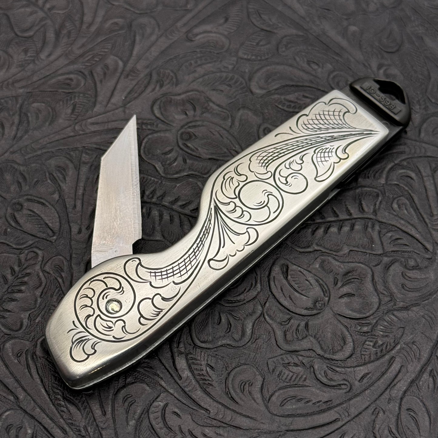 Hand Engraved Stanley 10-598 (folding blade) Utility Knife
