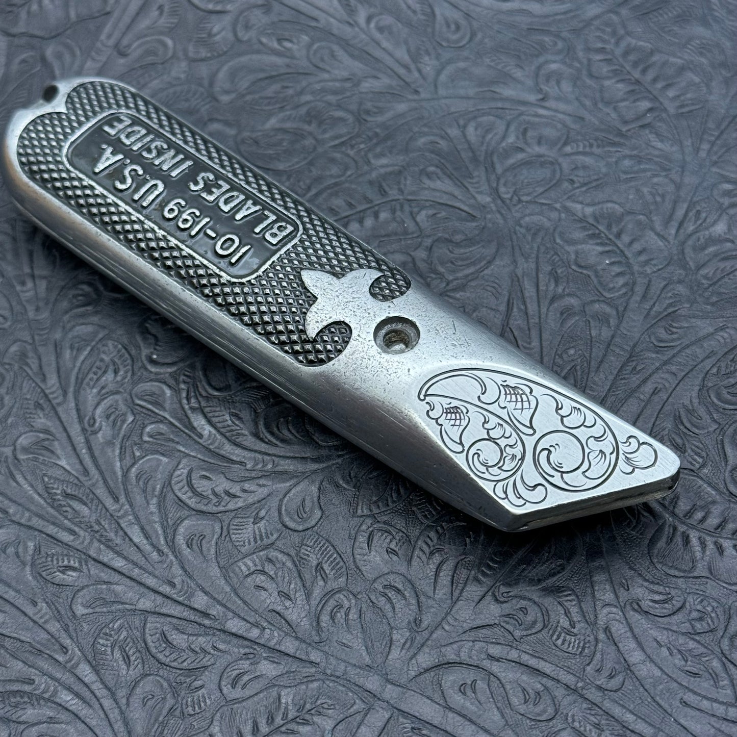 Hand Engraved Stanley (fixed blade) Utility Knife