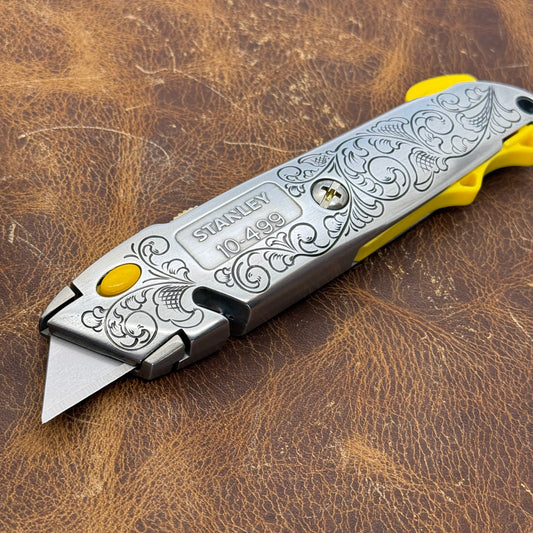 Hand Engraved Stanley (retractable) Utility Knife