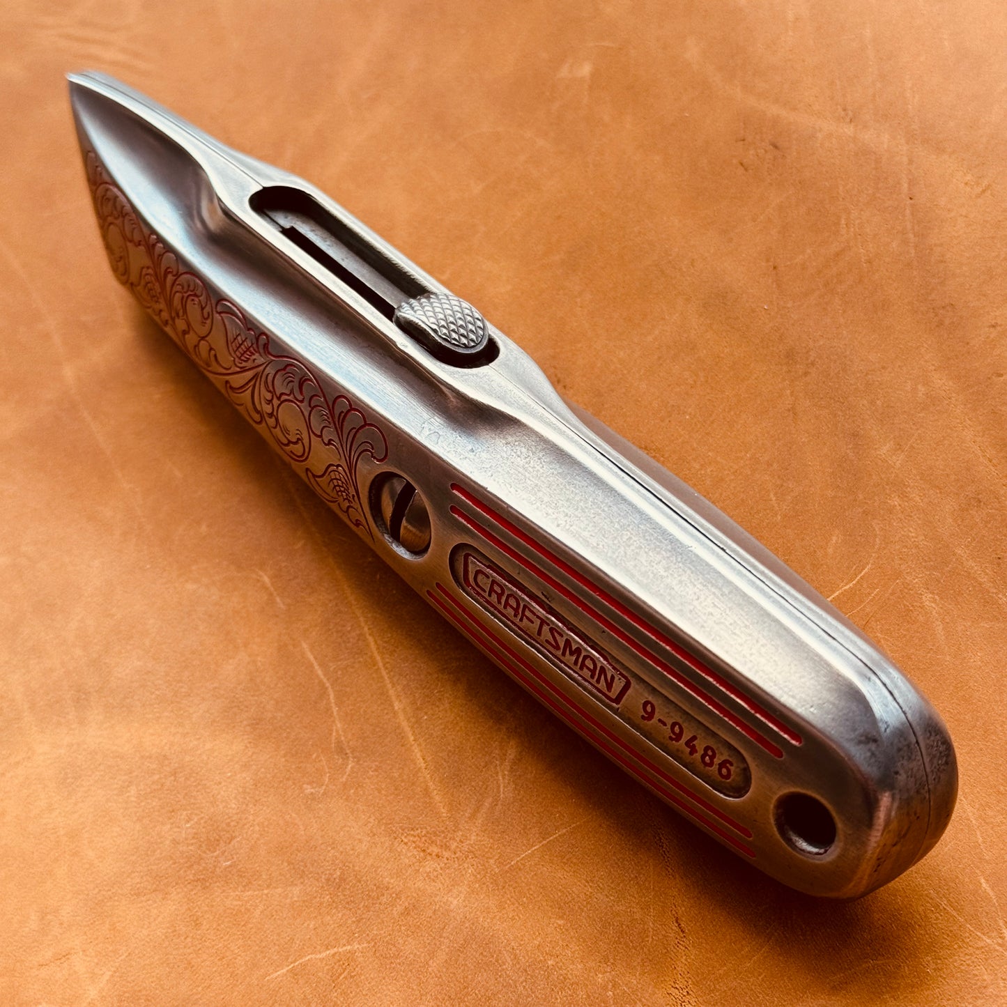 Hand Engraved Craftsman (retractable) Utility Knife