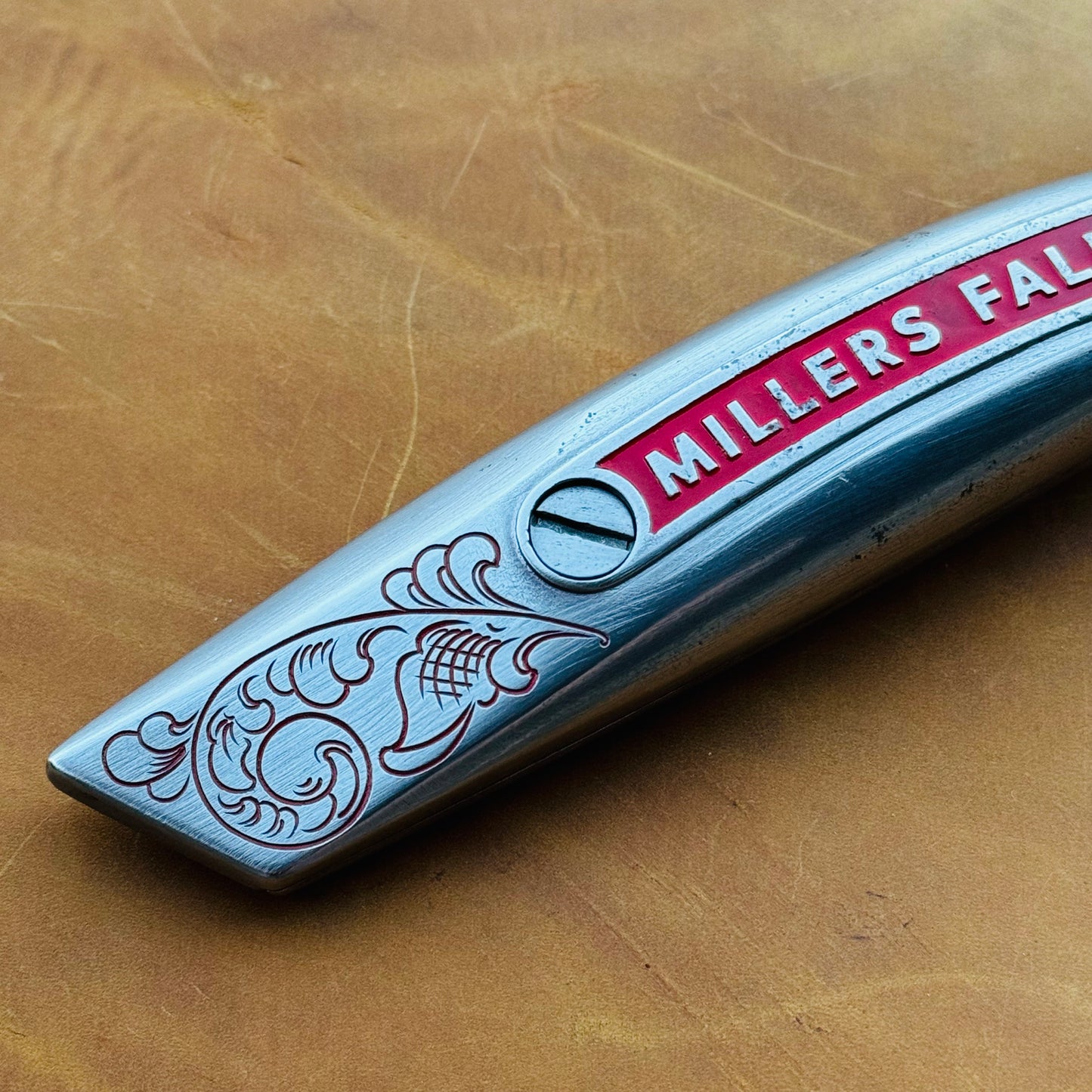 Hand Engraved Millers Falls (fixed blade) Utility Knife