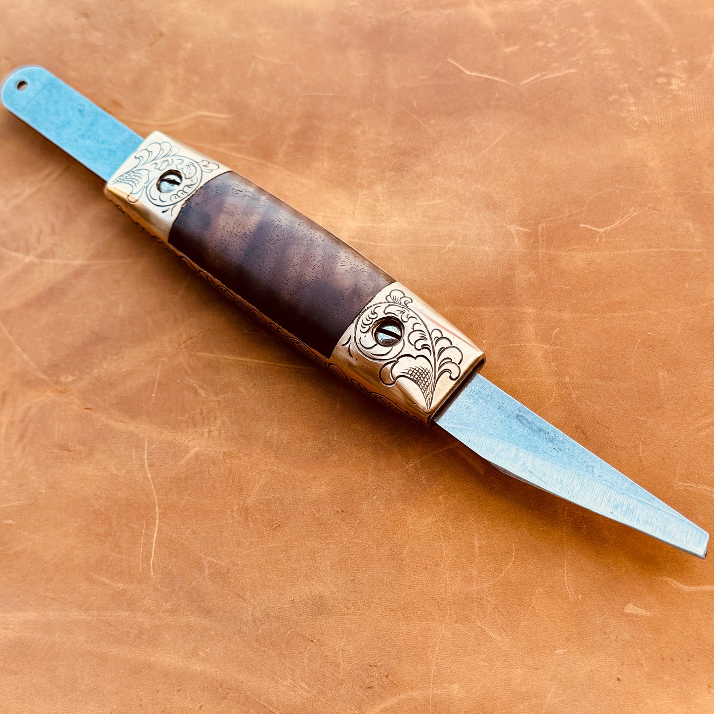 Hand Engraved Mill Knife