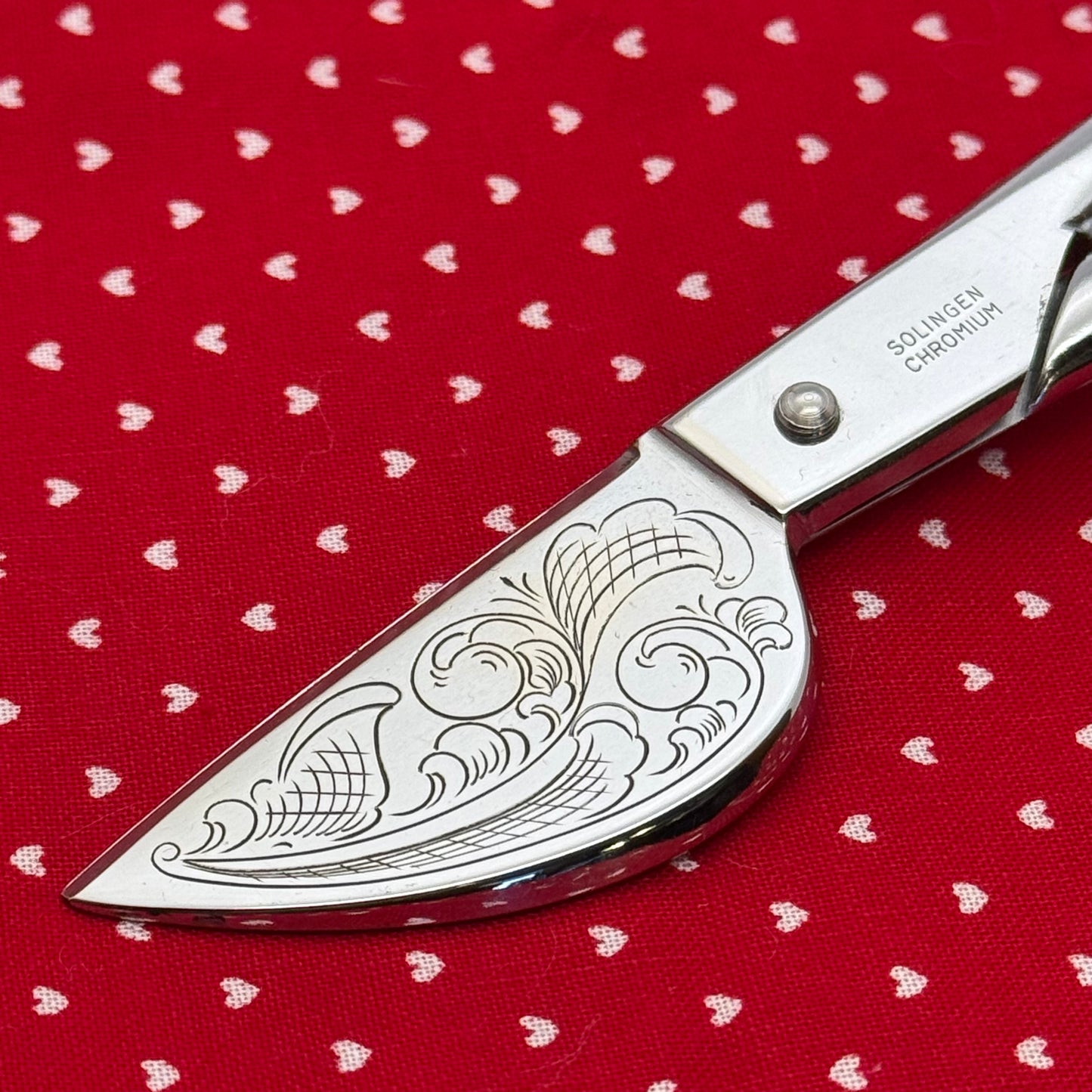 Hand Engraved Gingher Pelican Scissors