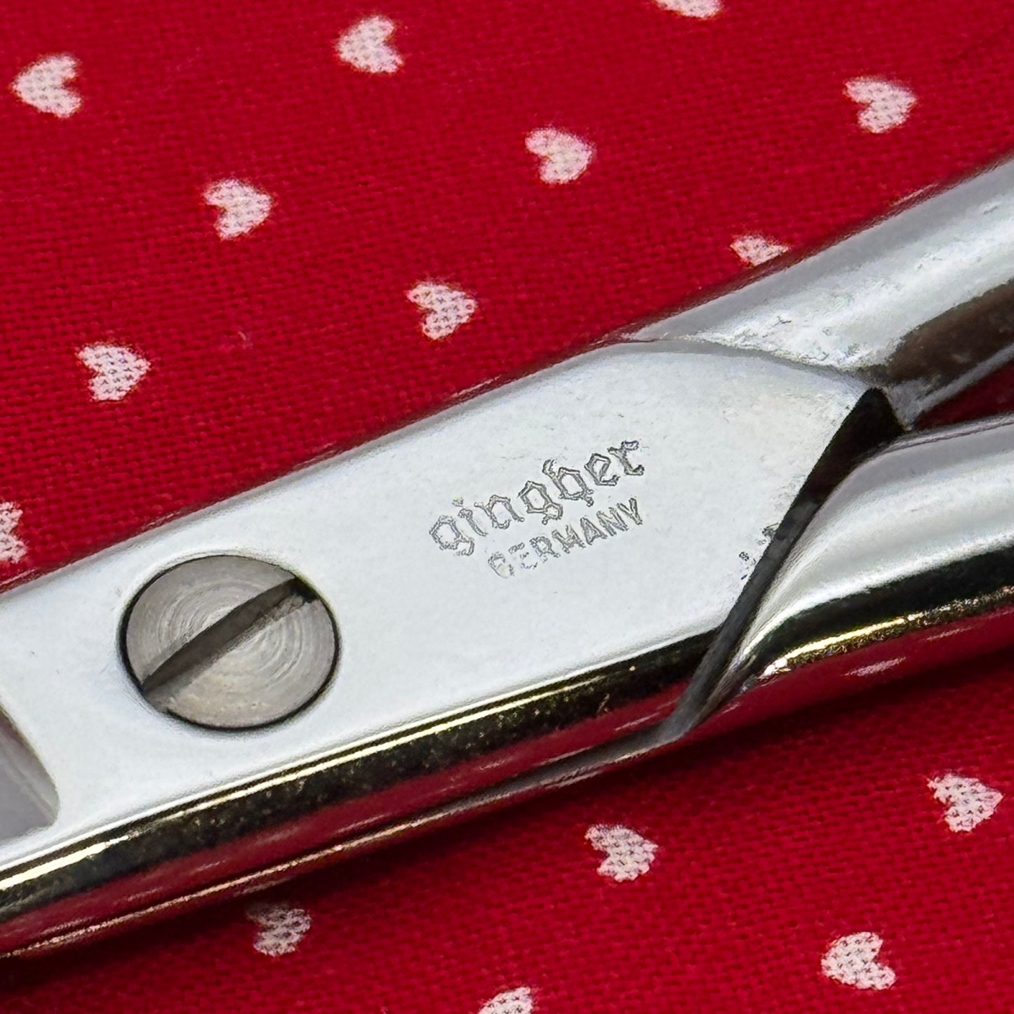 Hand Engraved Gingher Pelican Scissors