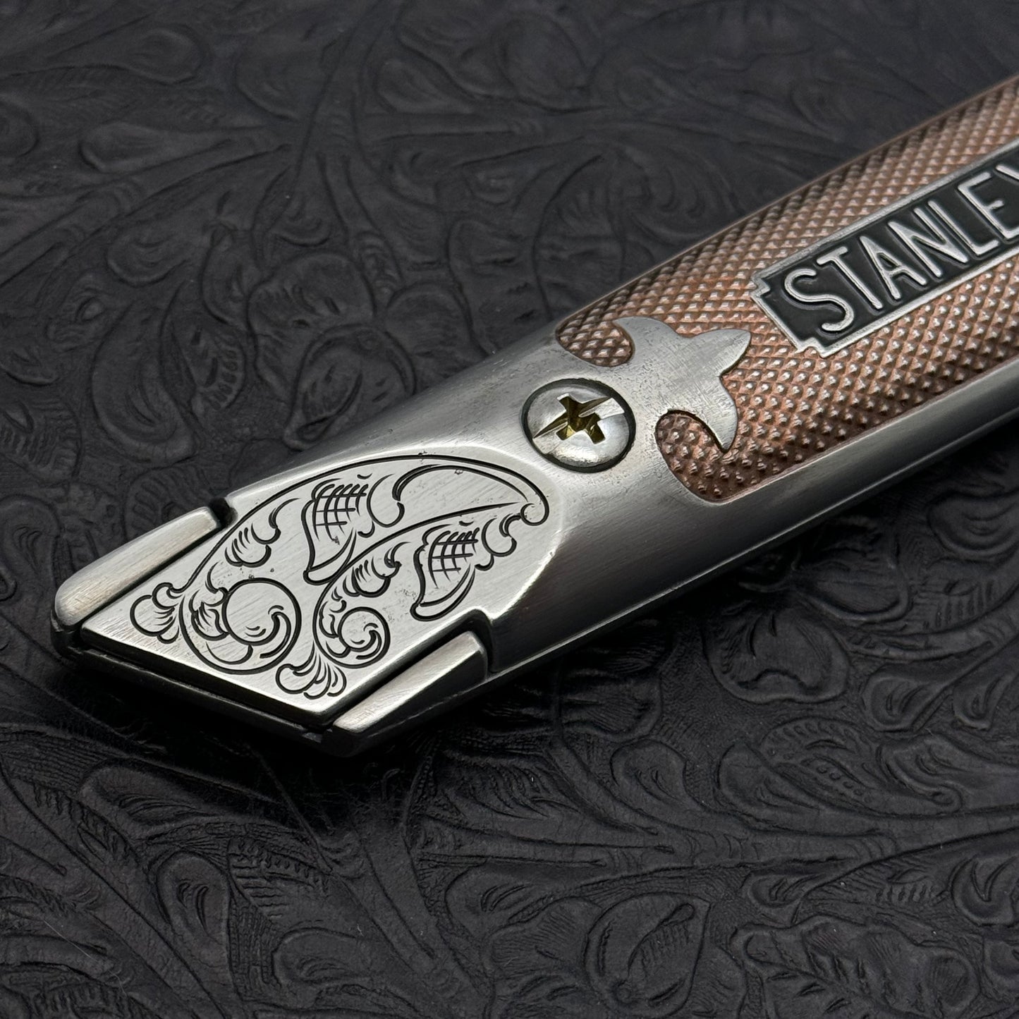 Hand Engraved Stanley (fixed blade) Utility Knife