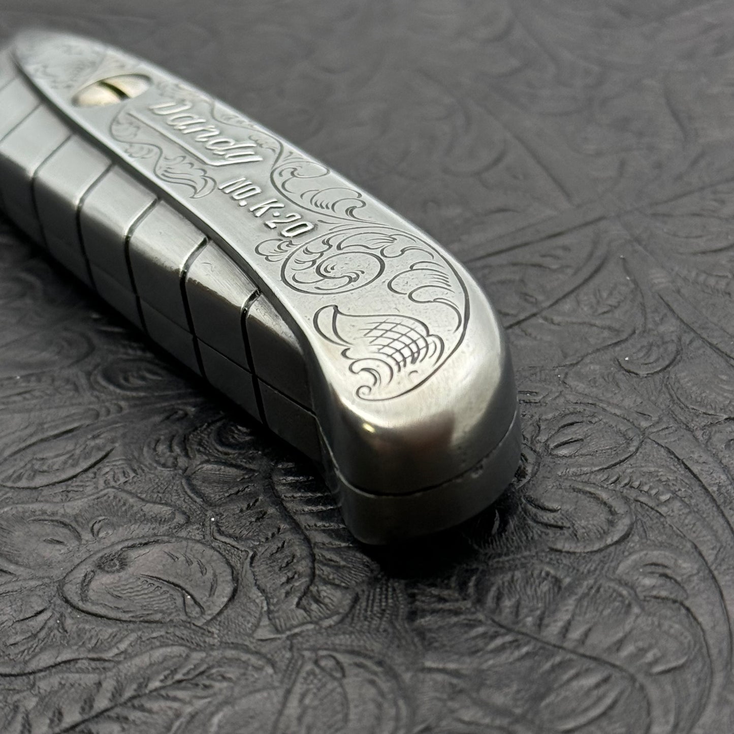Hand Engraved (fixed blade) Utility Knife