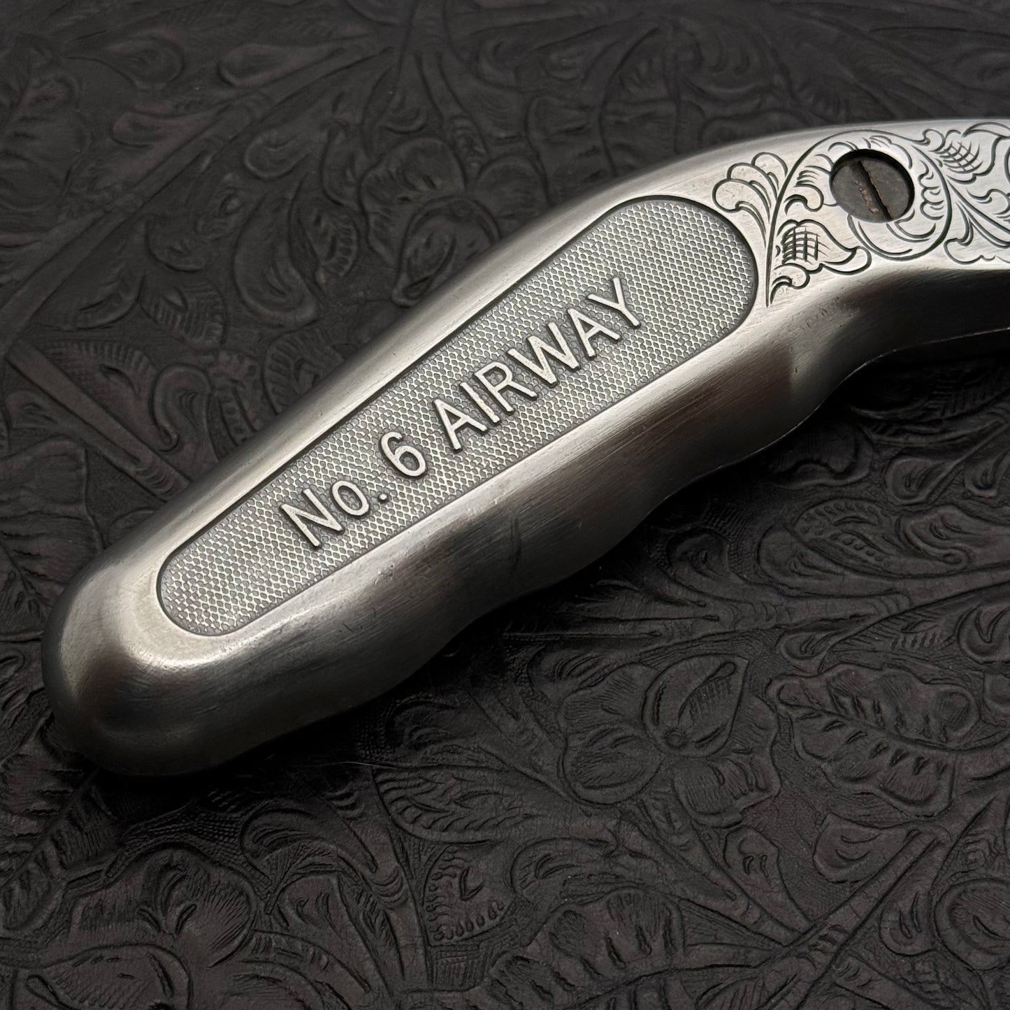 Hand Engraved Airway (fixed blade) Utility Knife
