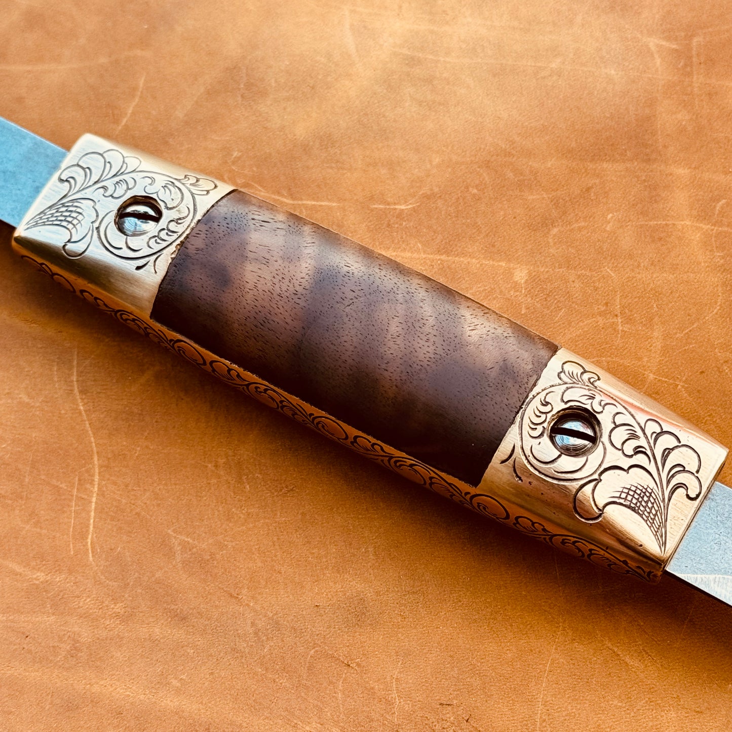 Hand Engraved Mill Knife