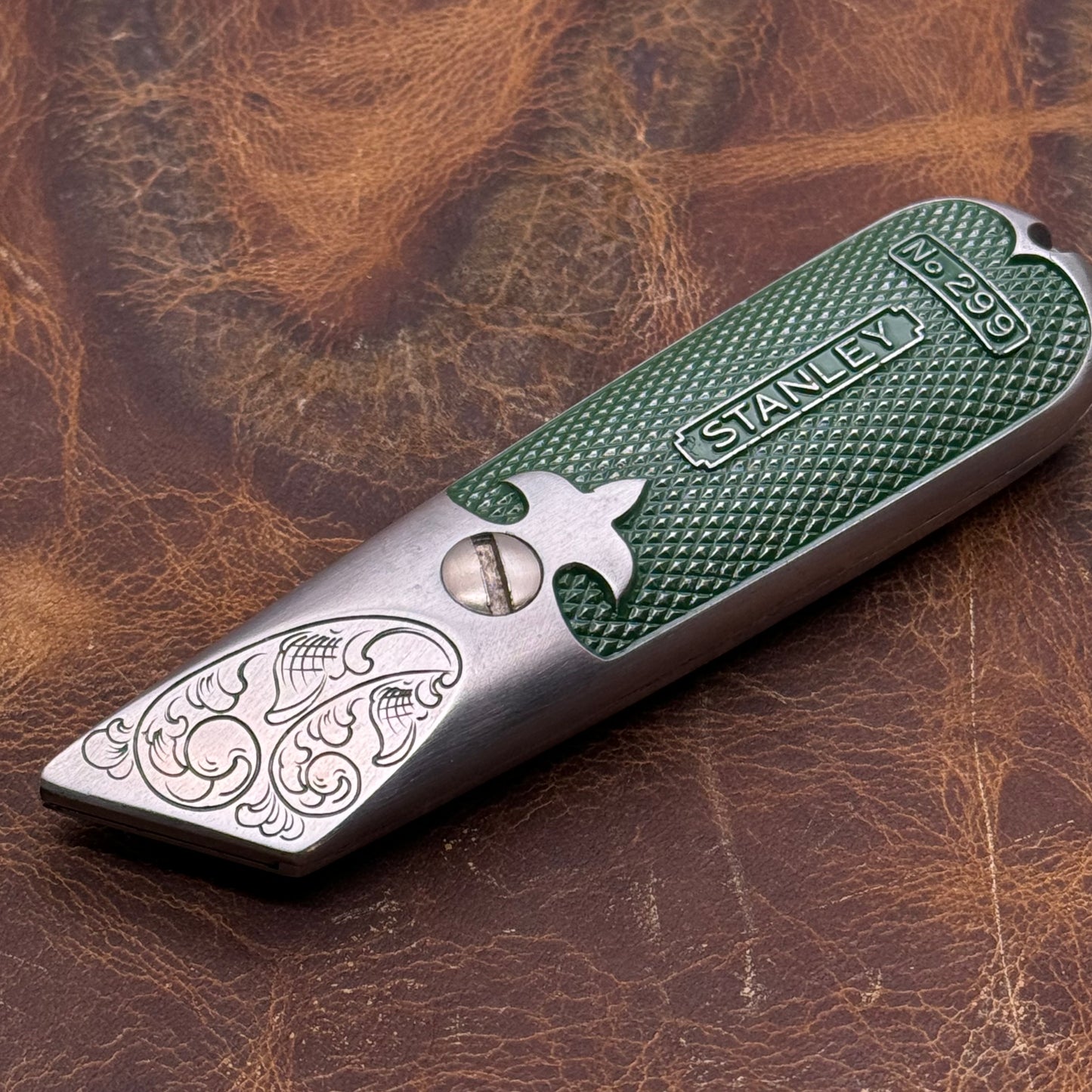 Hand Engraved Stanley 299 (fixed blade) Utility Knife