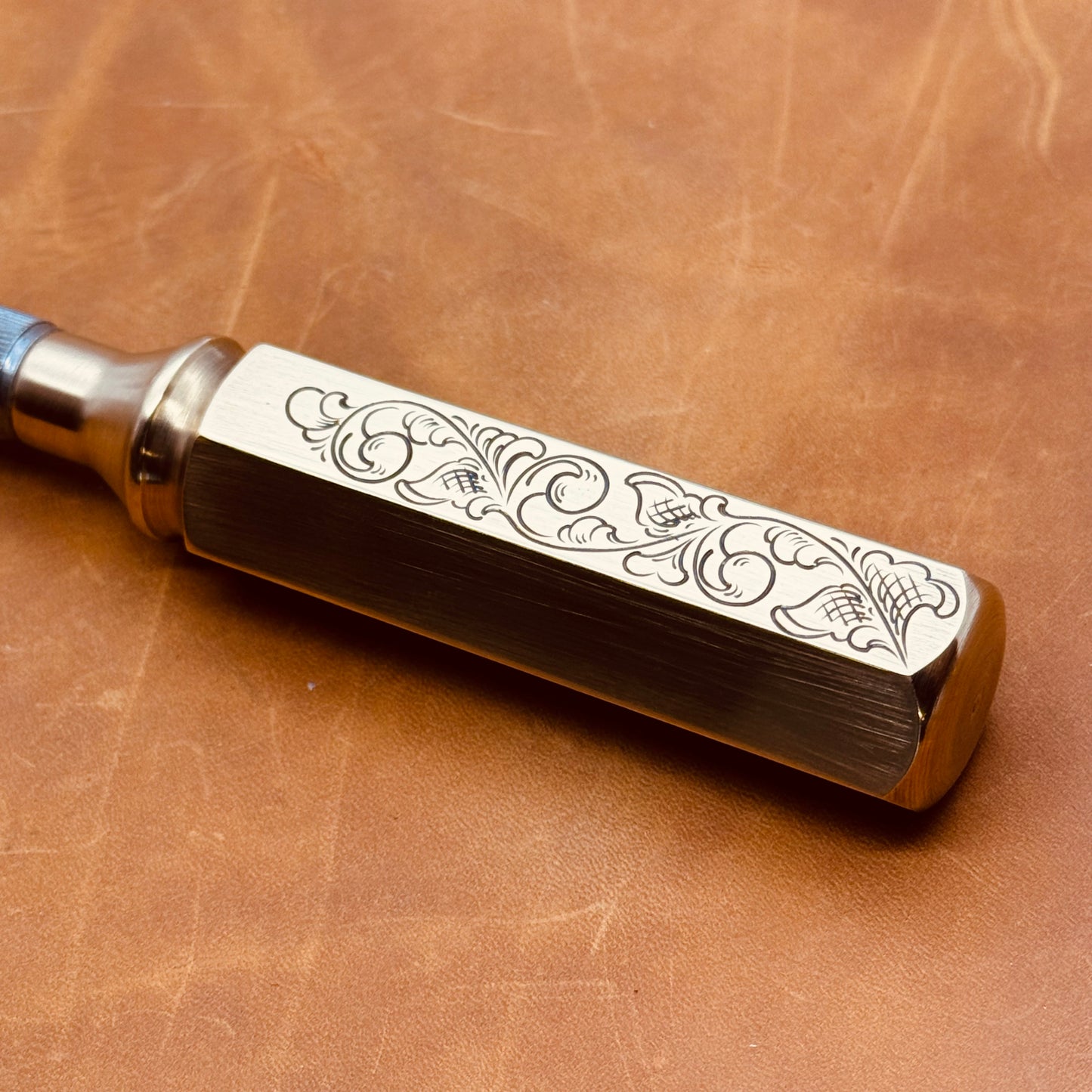 Hand Engraved Brass Hobby Knife